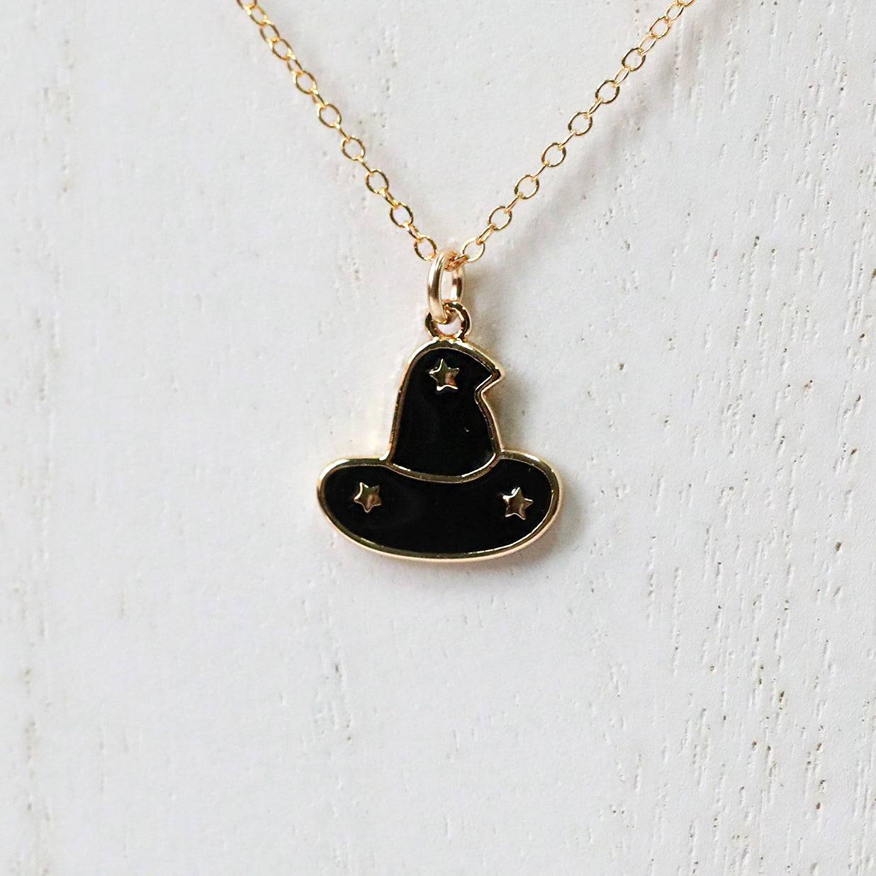 Dainty Witch Hat Necklace - The Gilded Witch
