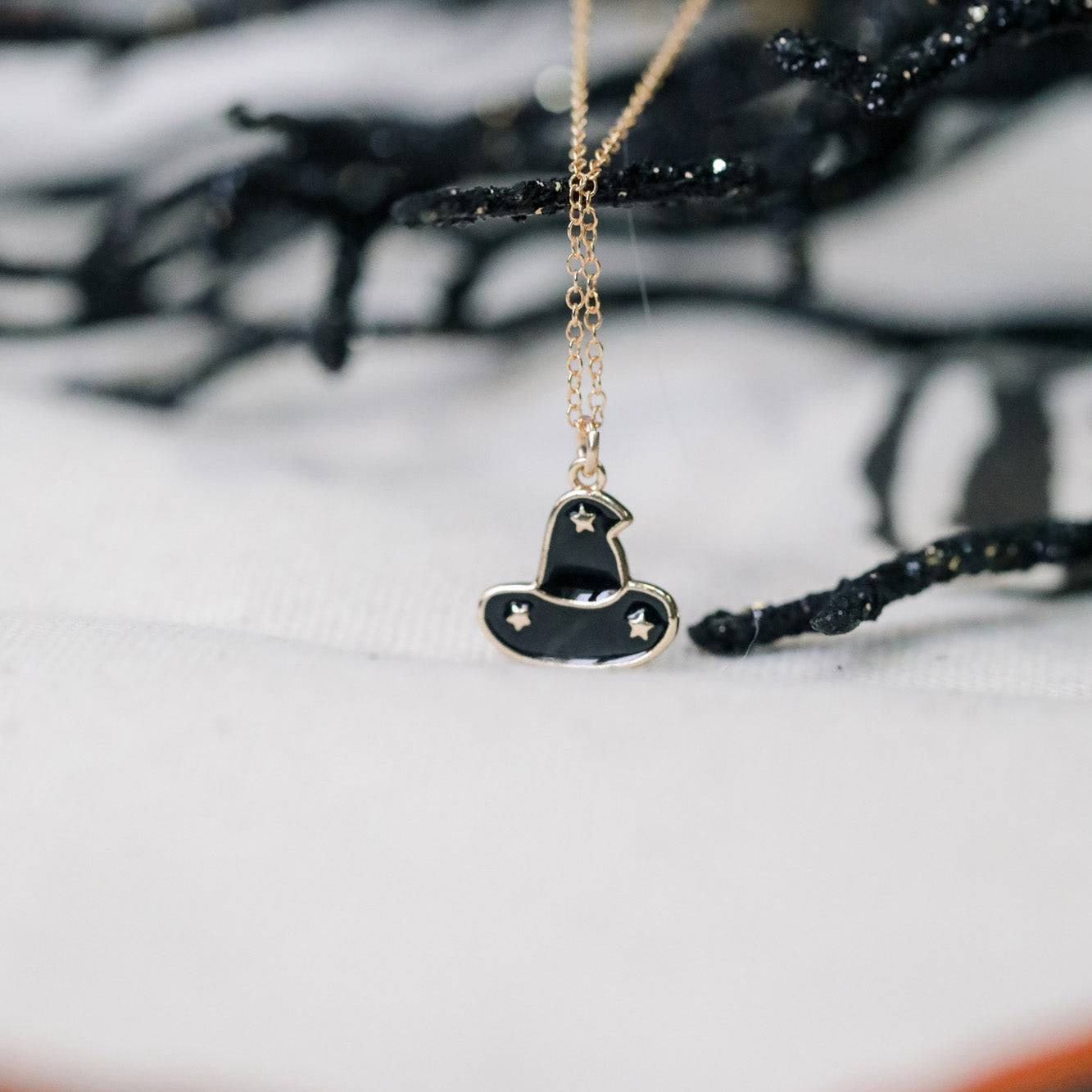 Dainty Witch Hat Necklace - The Gilded Witch