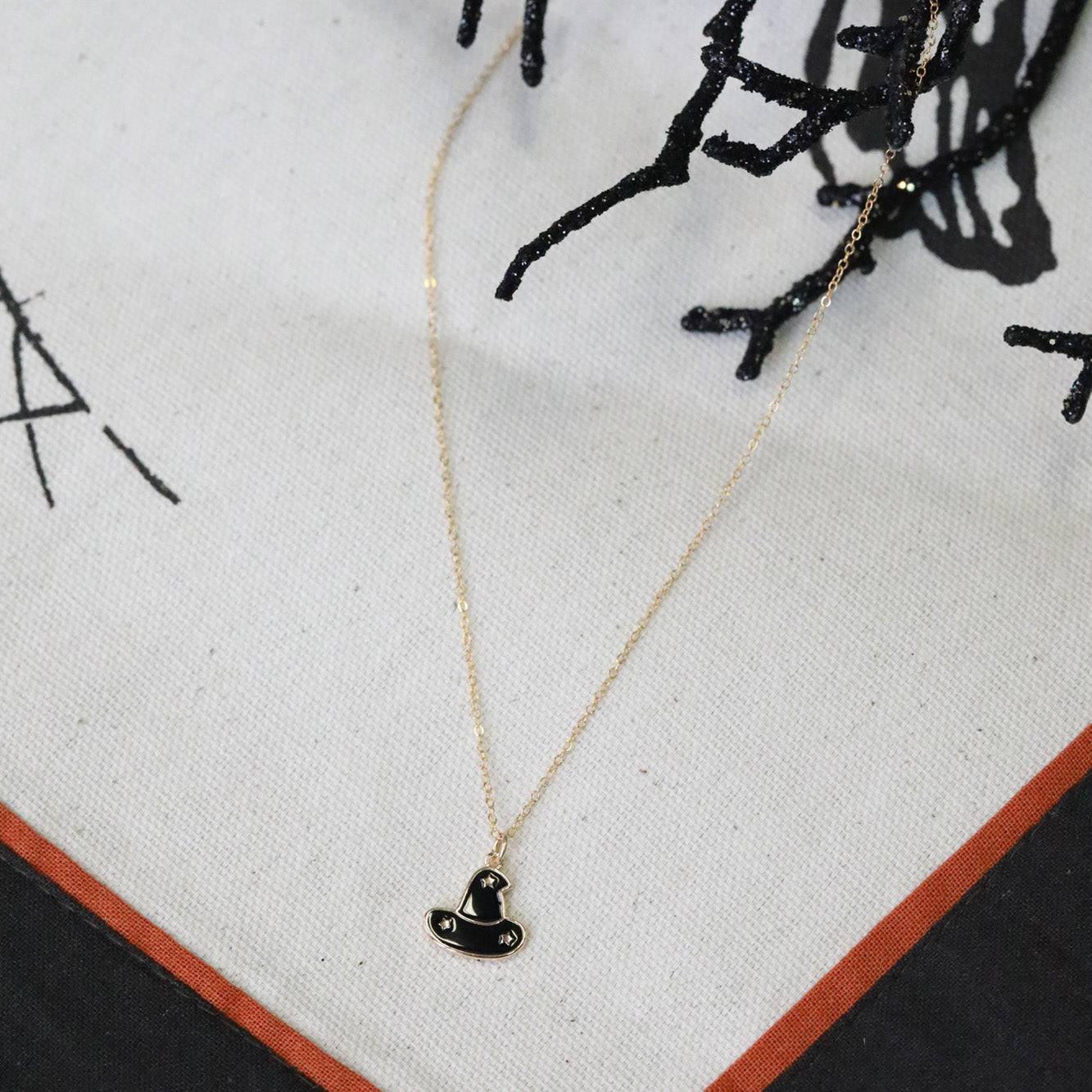 Dainty Witch Hat Necklace - The Gilded Witch