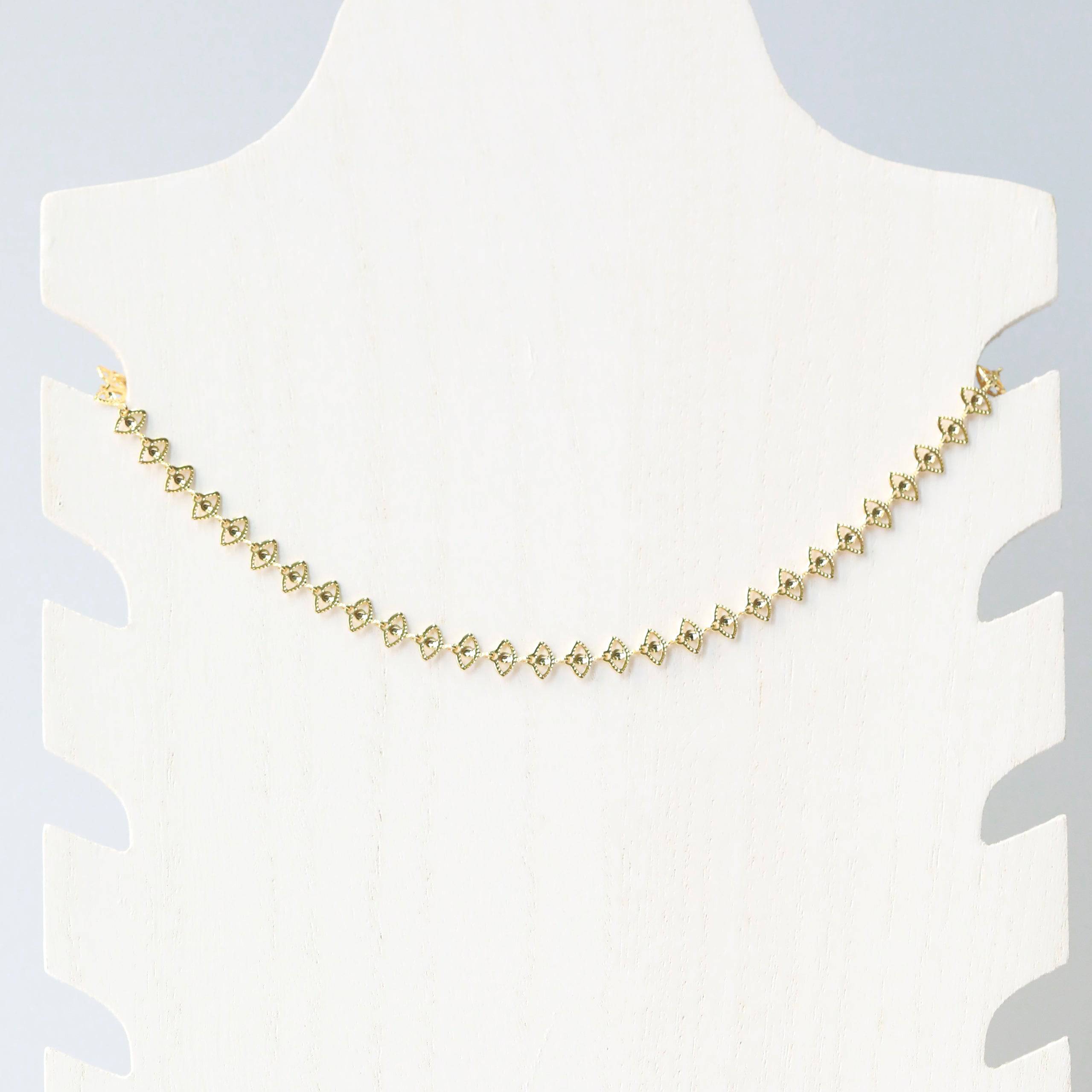 Golden Evil Eye Chain Necklace - The Gilded Witch