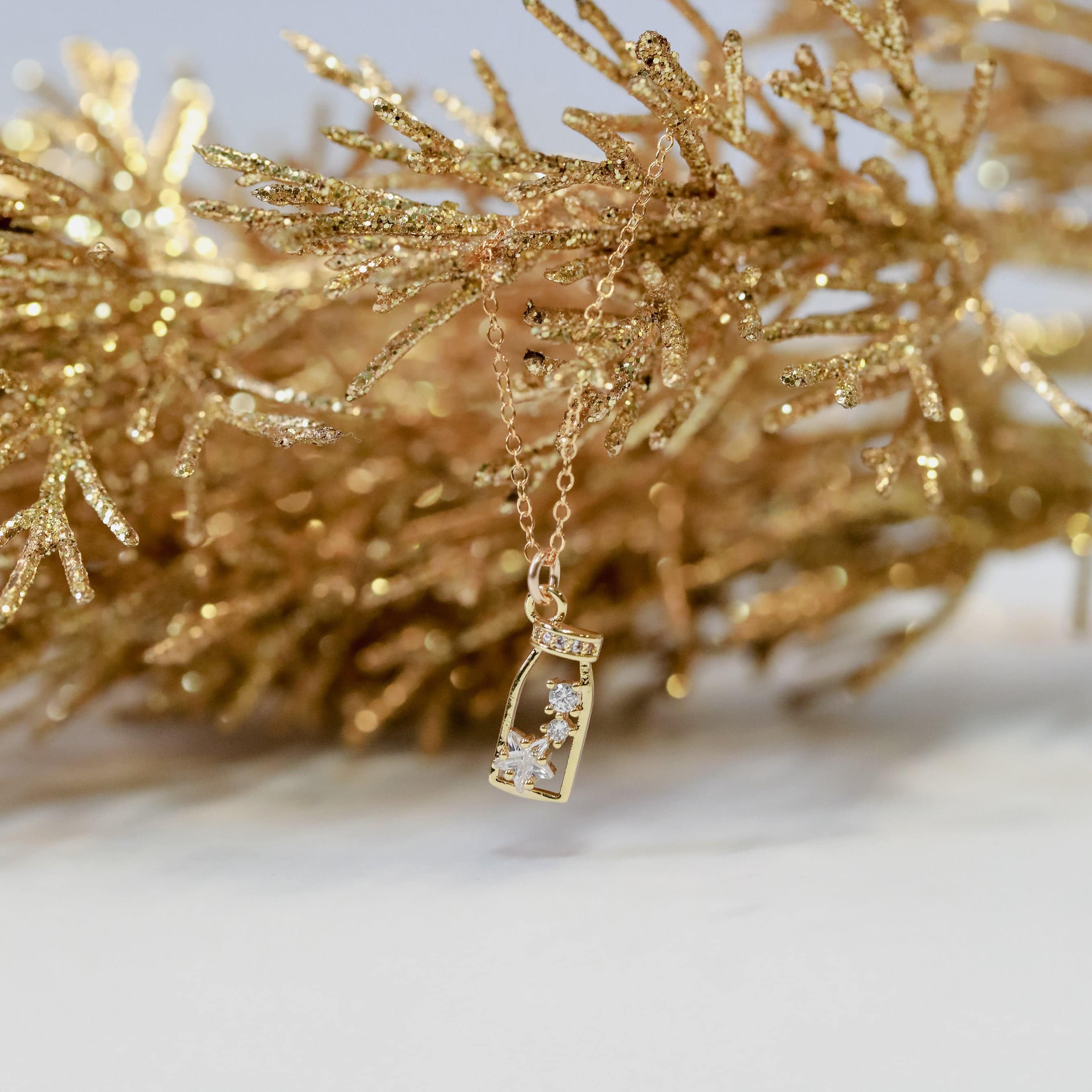 Twinkling Potion Charm Necklace - The Gilded Witch
