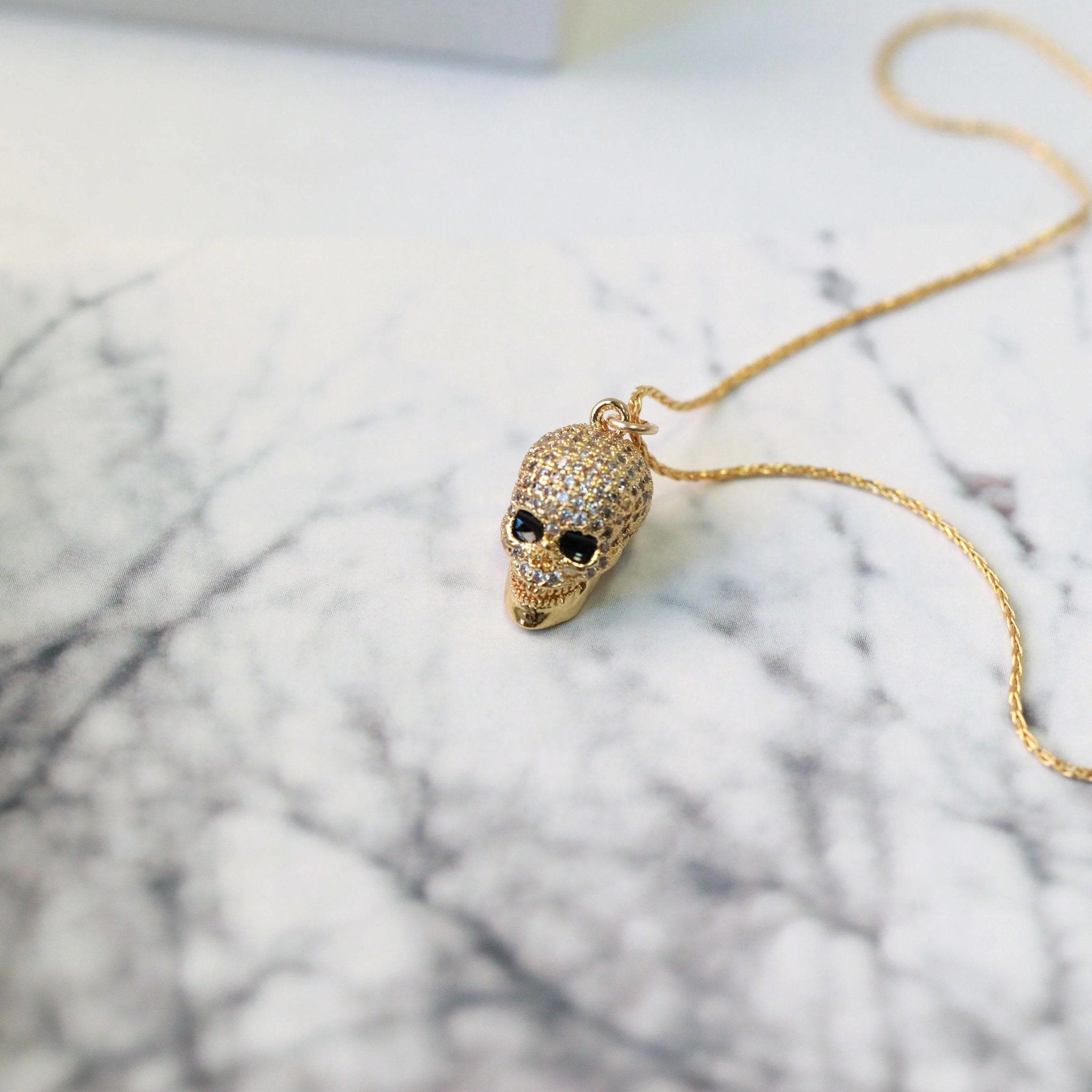 Crystal Skull Necklace - The Gilded Witch