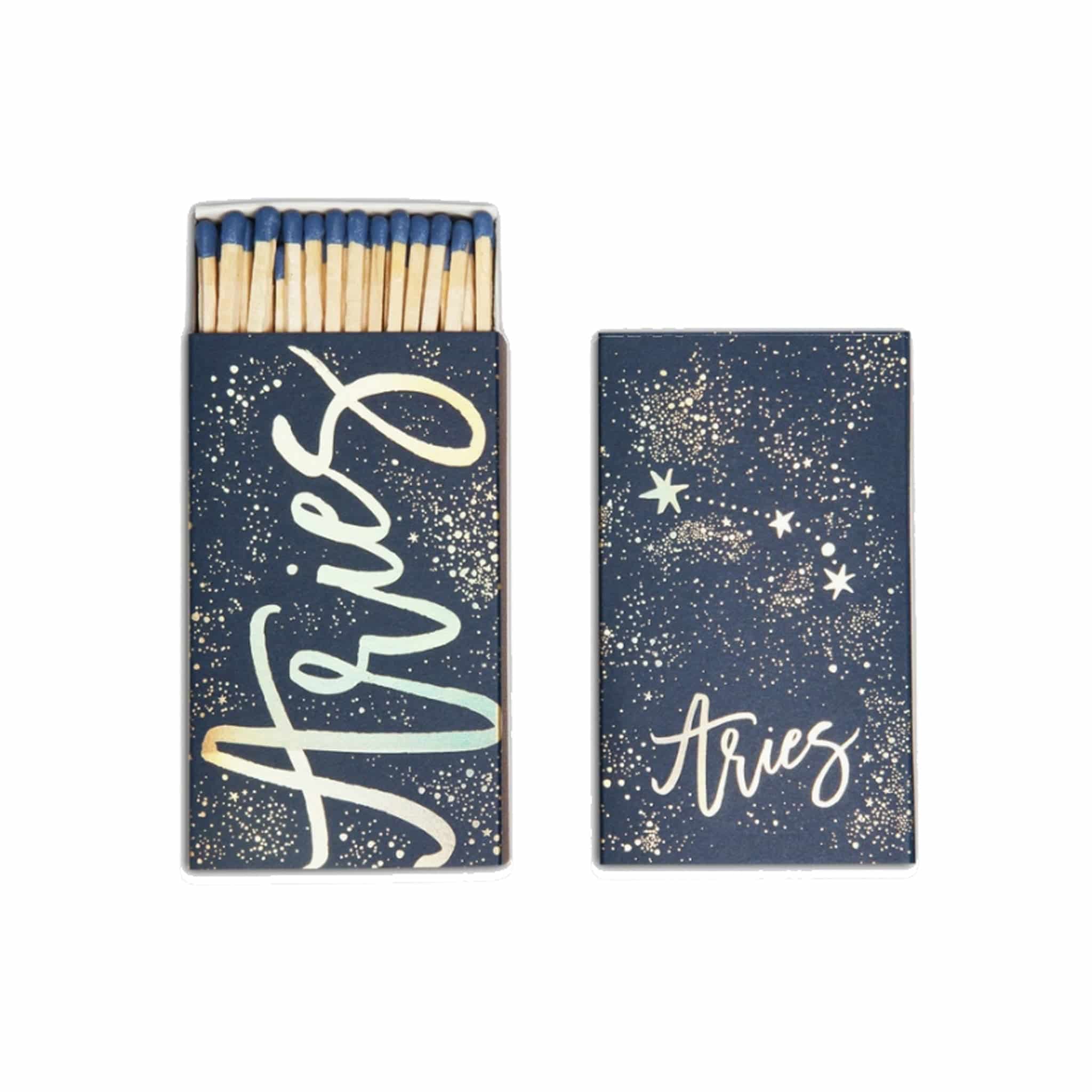 Aries Zodiac Matchbook - Extra Large 4.5" Cigar Matches - The Gilded Witch