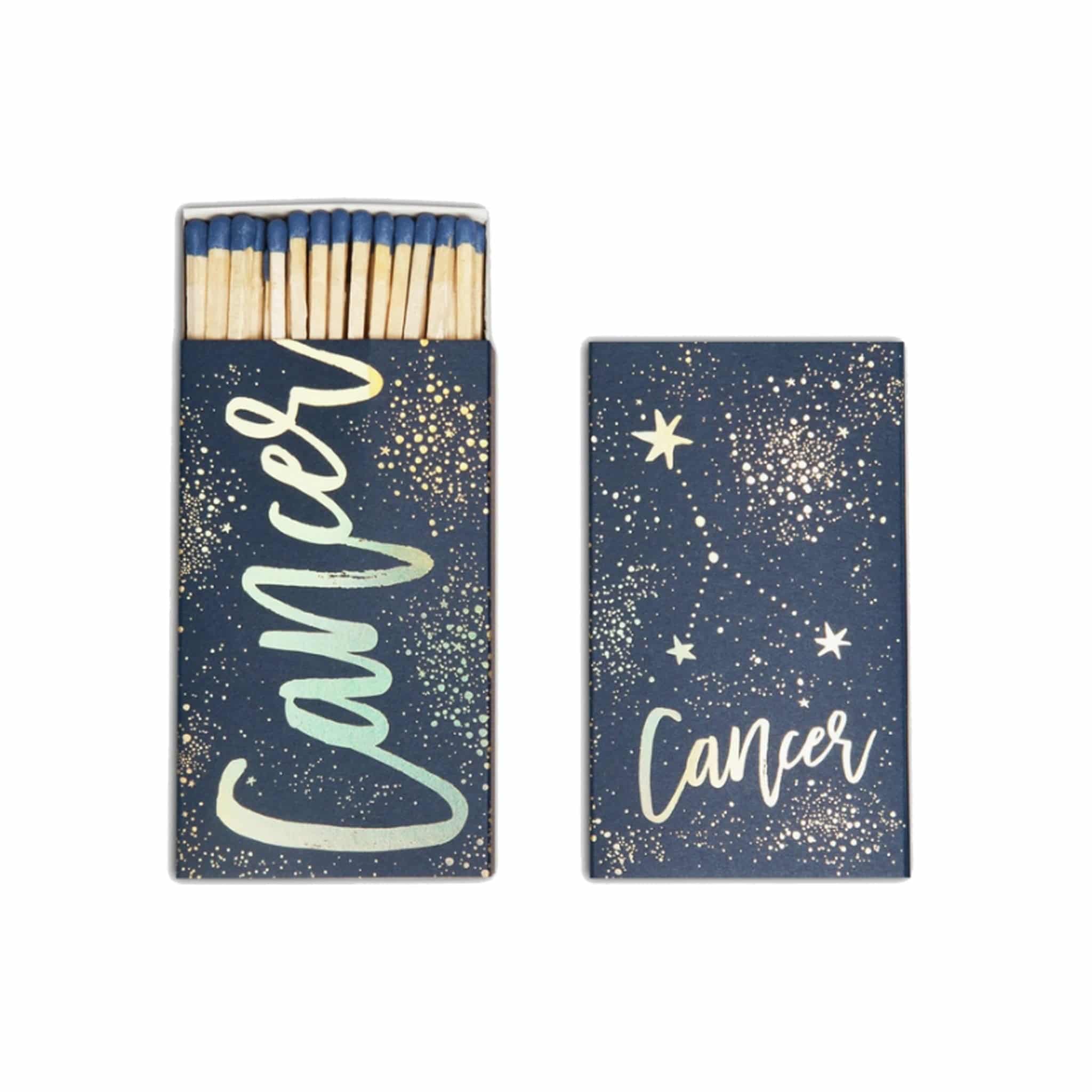 Cancer Zodiac Matchbook - Extra Large 4.5" Cigar Matches - The Gilded Witch