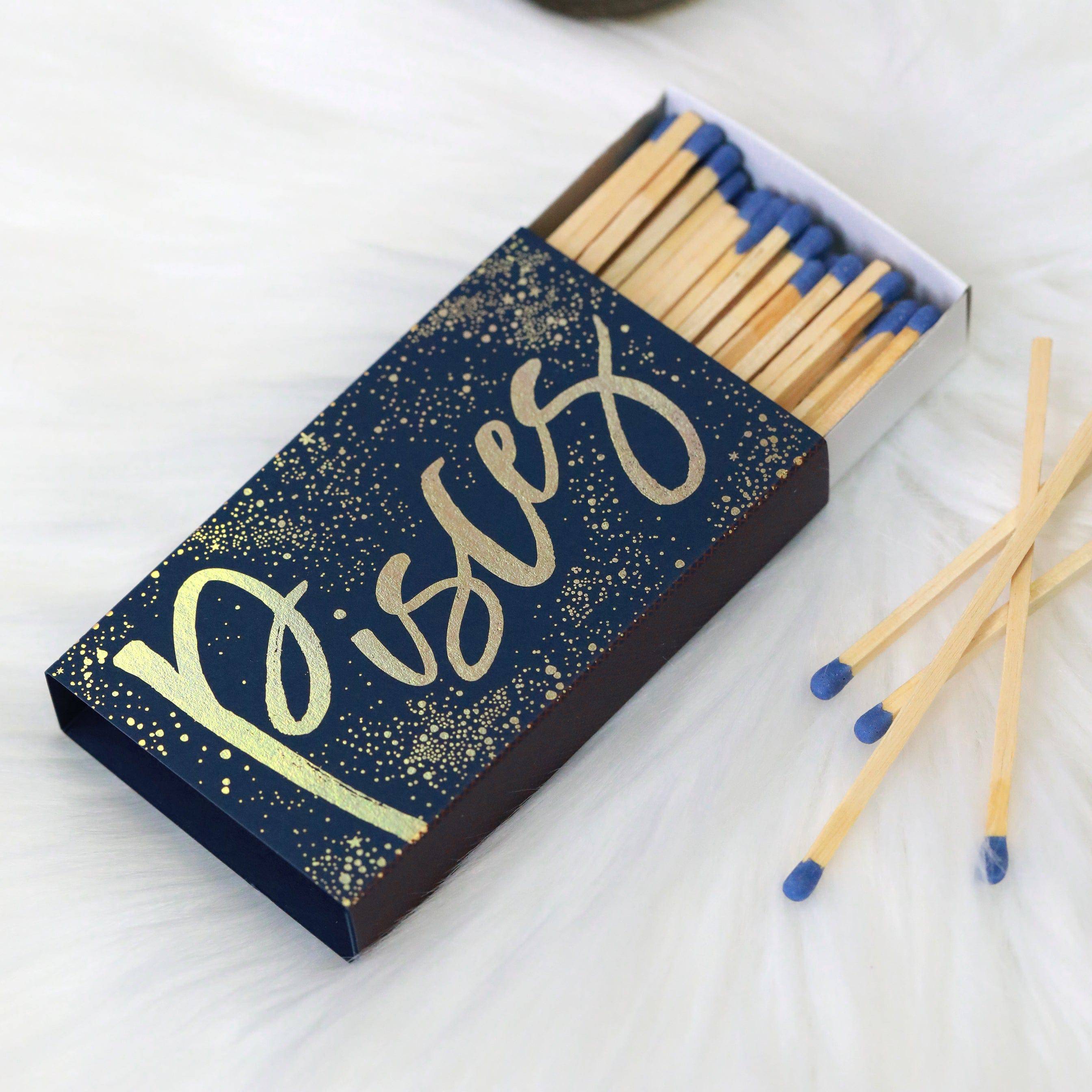 Pisces Zodiac Matchbook - Extra Large 4.5" Cigar Matches - The Gilded Witch