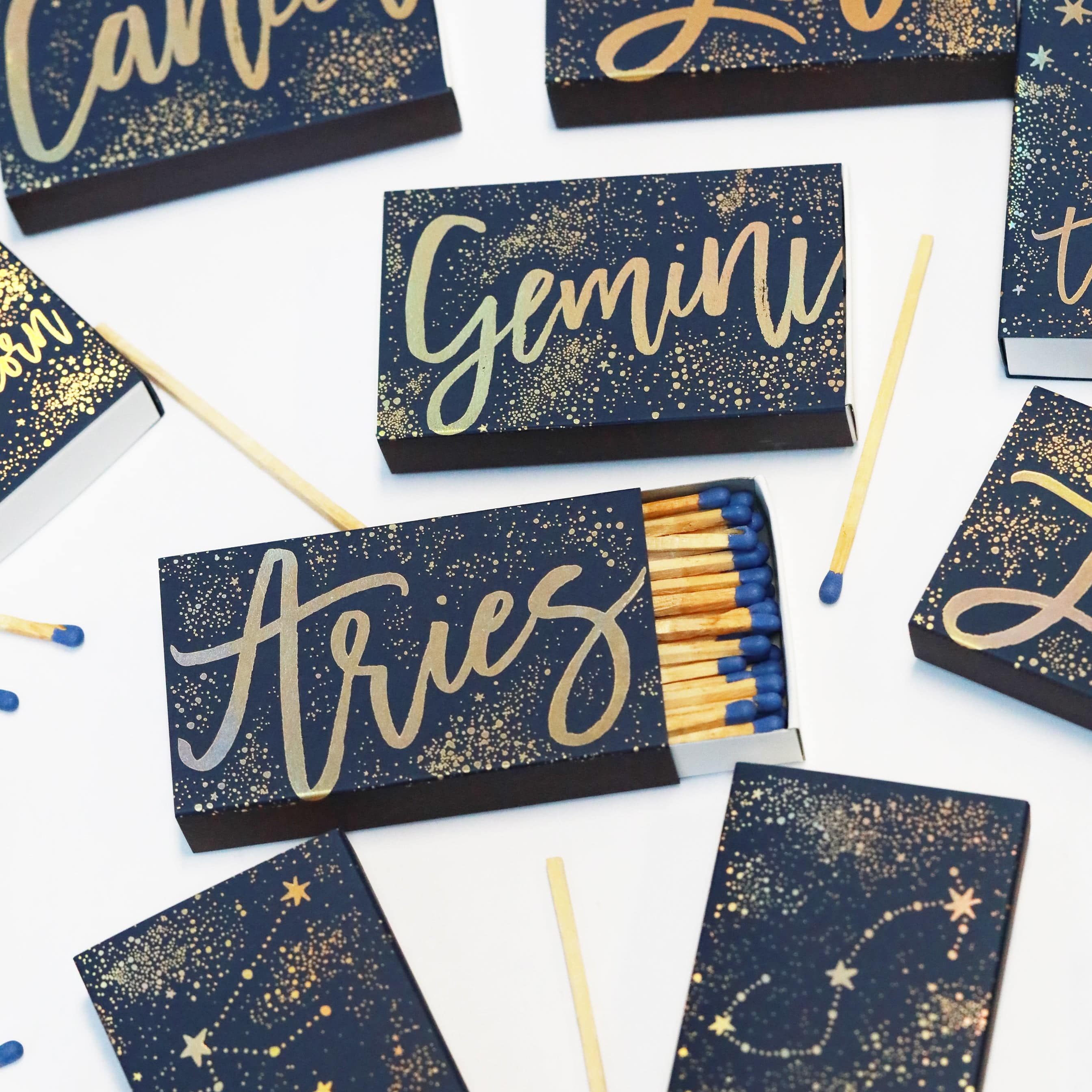 Taurus Zodiac Matchbook - Extra Large 4.5" Cigar Matches - The Gilded Witch