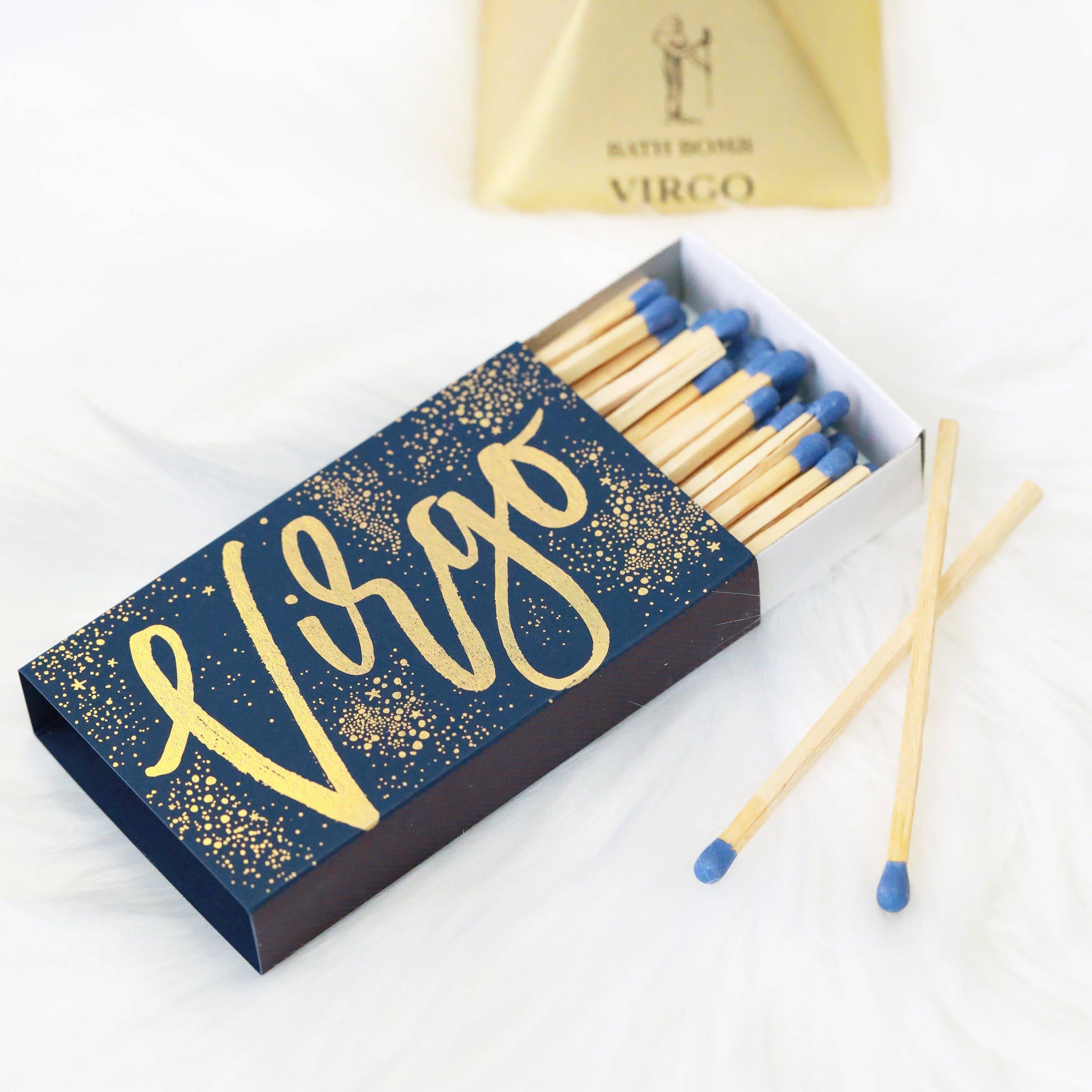 Virgo Zodiac Matchbook - Extra Large 4.5" Cigar Matches - The Gilded Witch