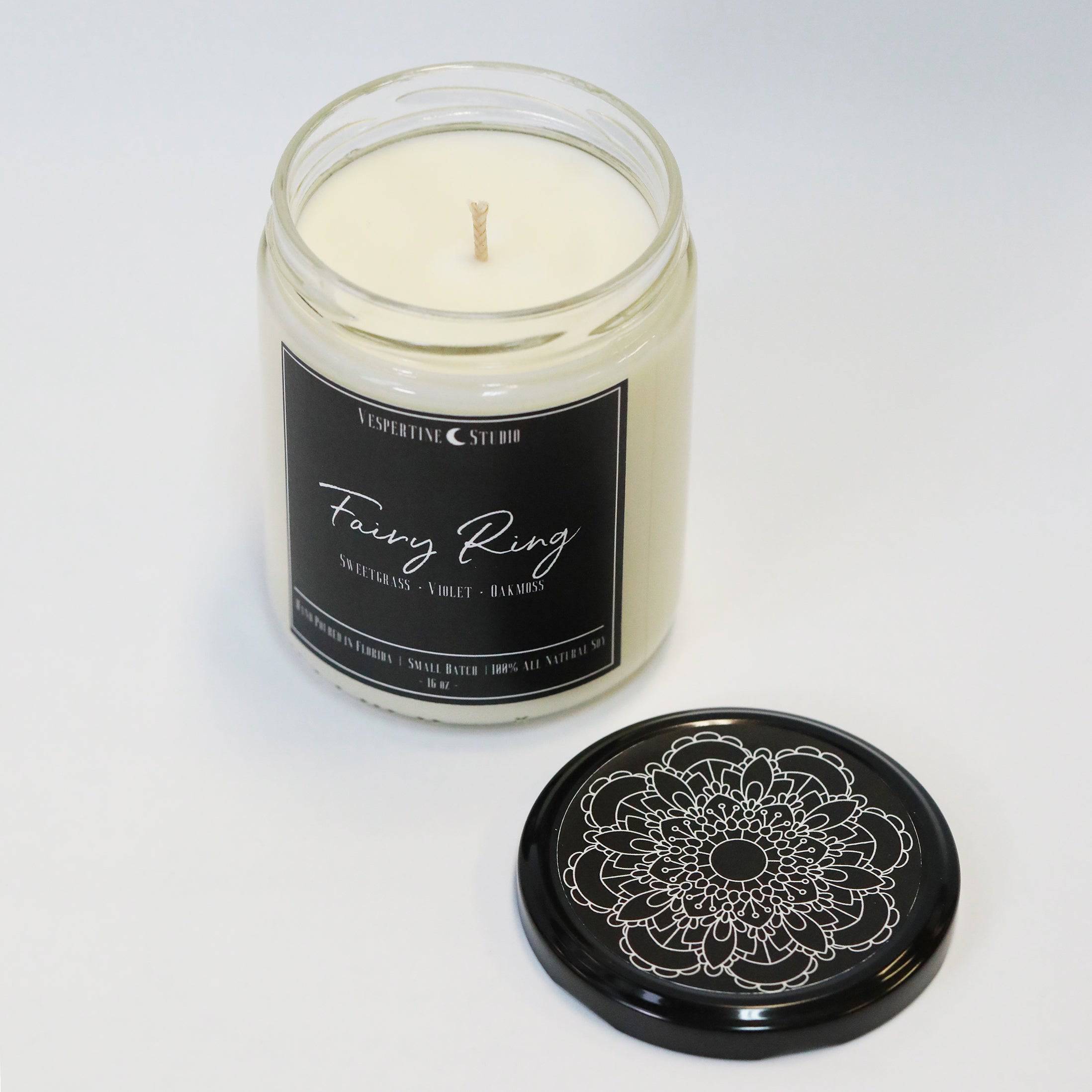 Fairy Ring Candle - Sweetgrass & Oakmoss - The Gilded Witch