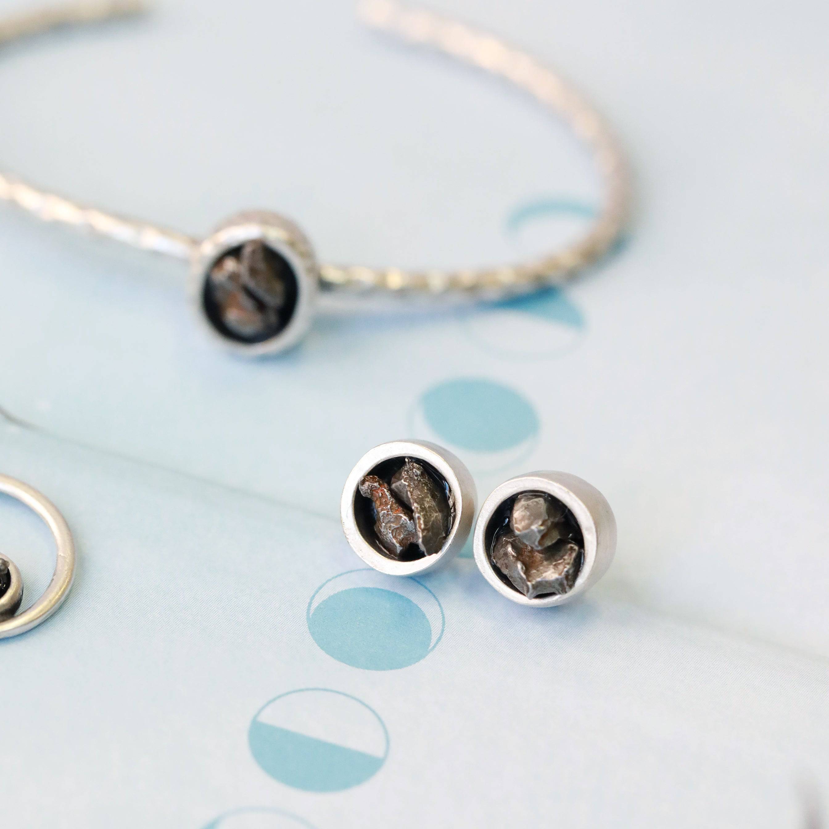 The Tau Cuff Bracelet - Meteorite Jewelry - The Gilded Witch