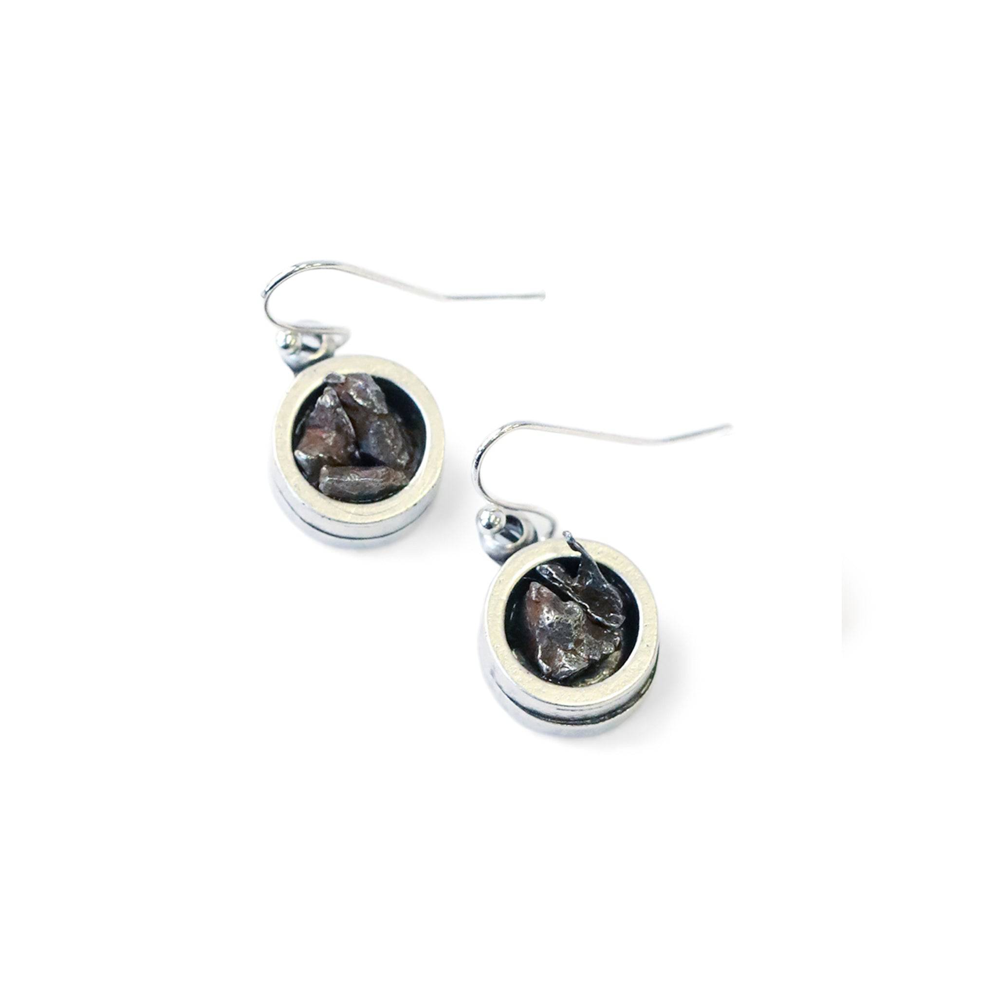 The Tau Drop Earrings - Meteorite Jewelry - The Gilded Witch