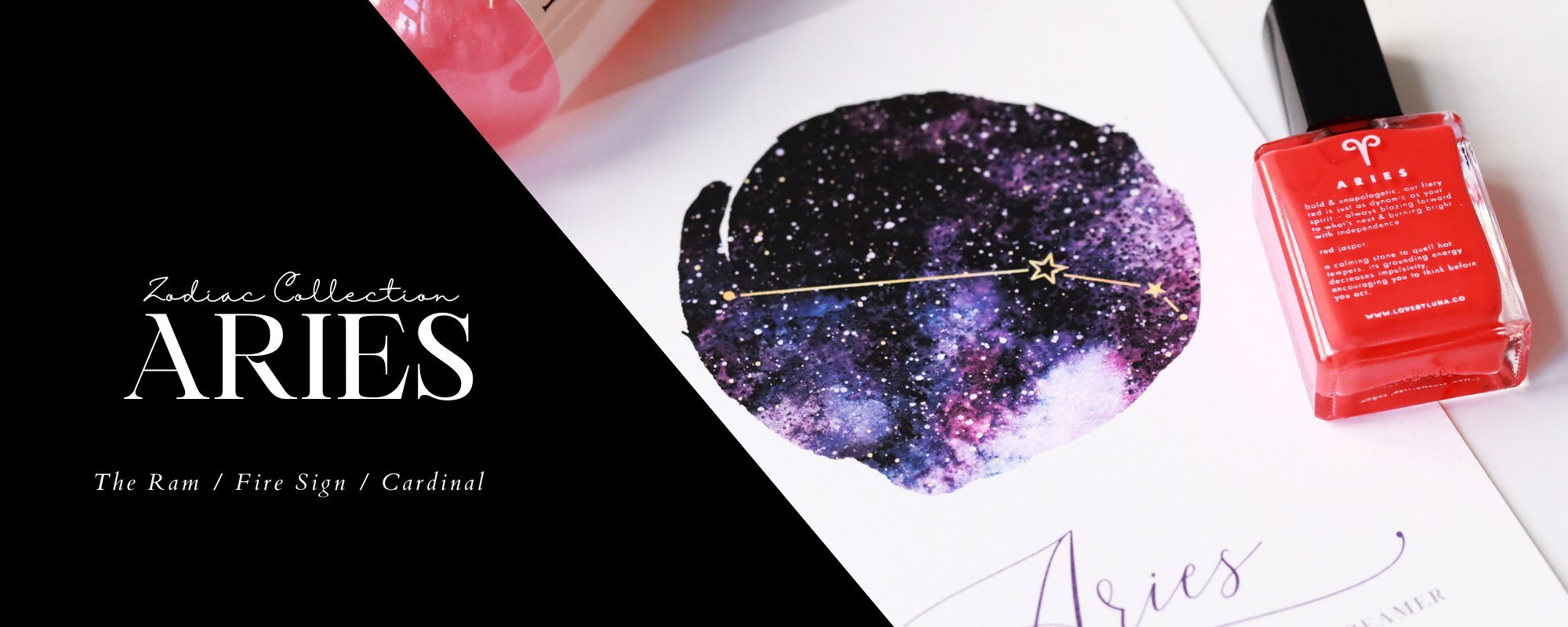 The aries zodiac sign gift collection image header