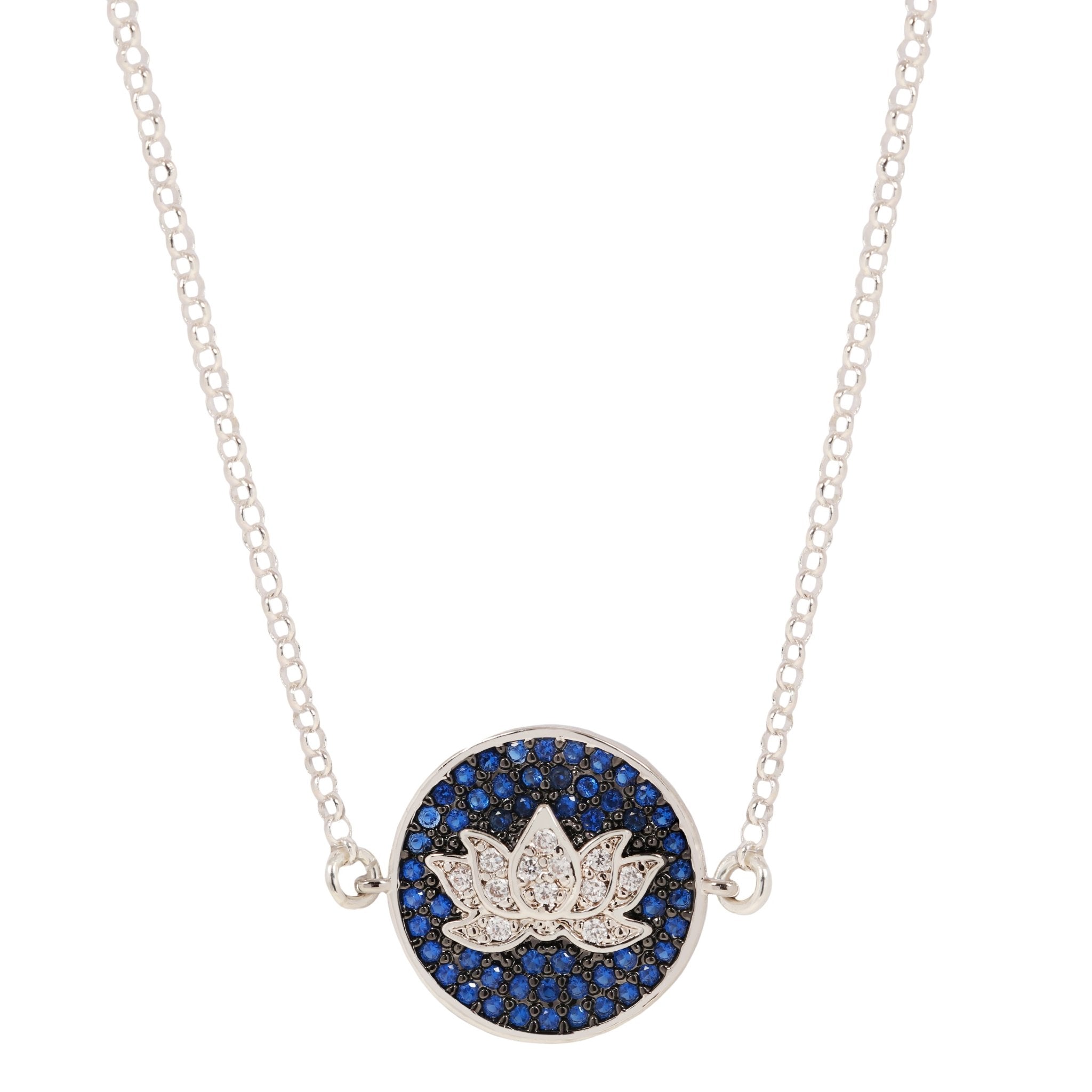 Silver Lotus Flower Necklace