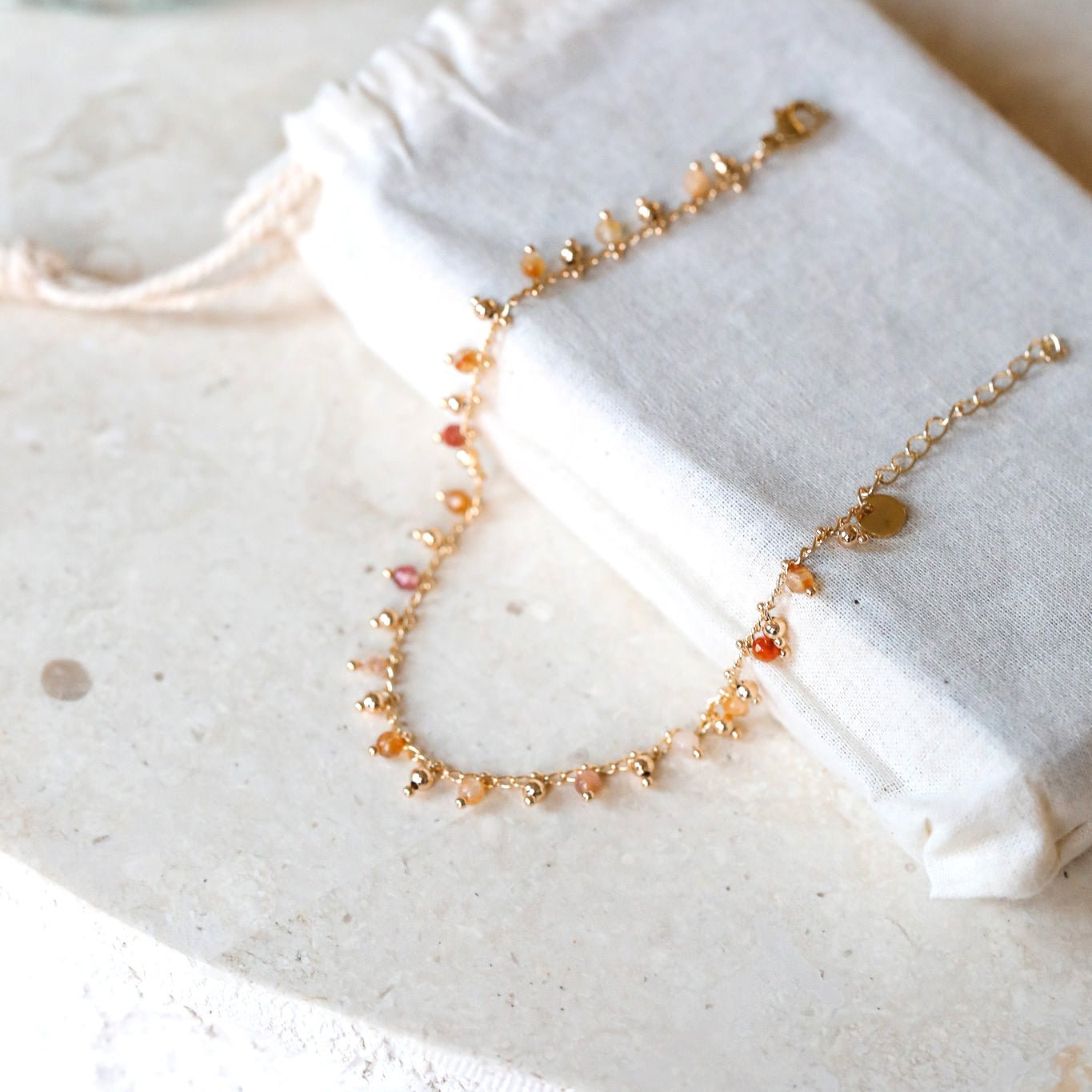 Midsummer Anklet - Green Agate