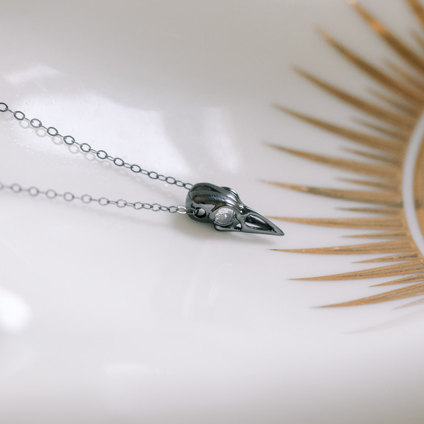 Raven Skull Necklace