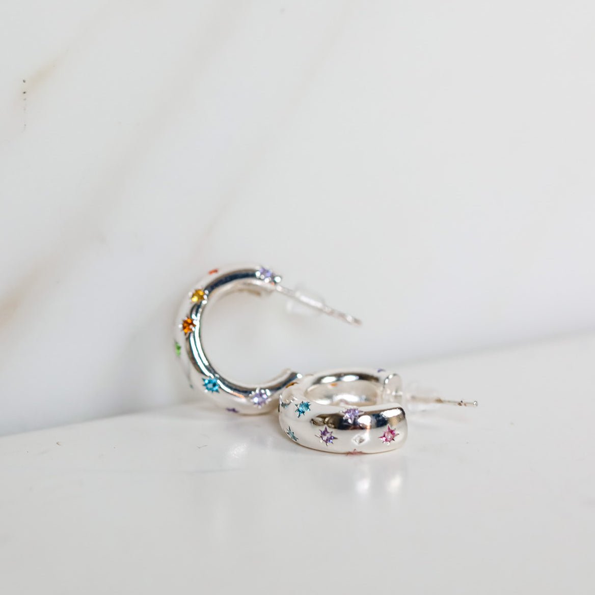 Stella Hoops - Silver