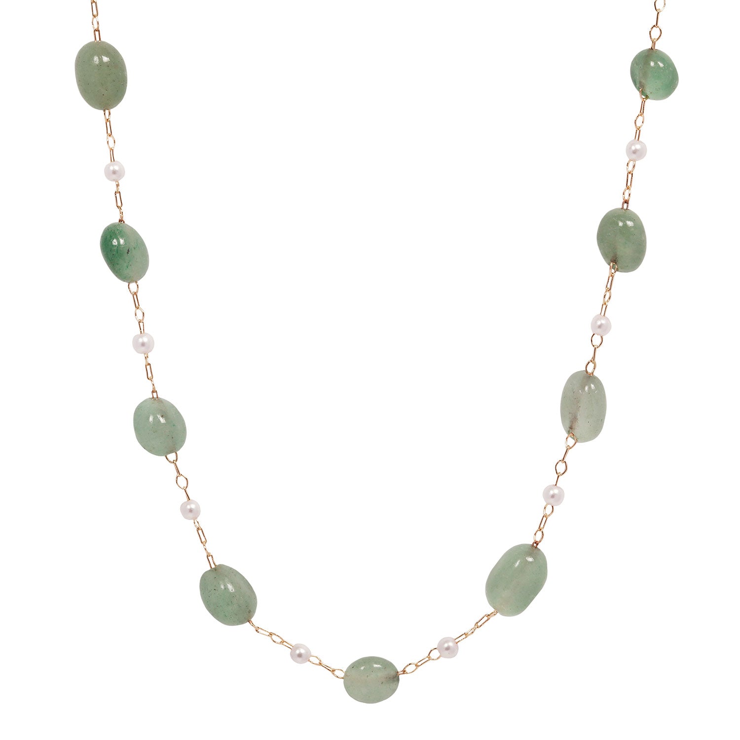 Green Agate Gemstone Necklace