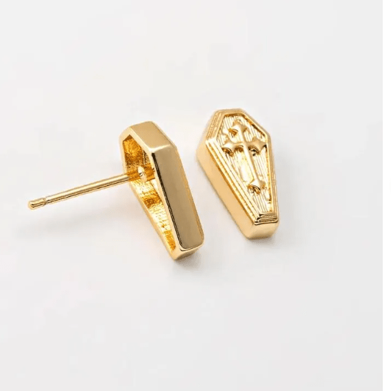 Coffin Studs - Gold and Silver