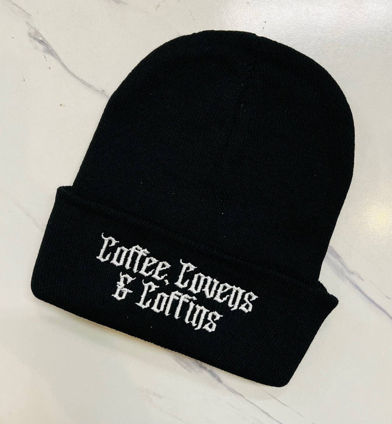 Coffee, Covens and Coffins Beanie - Black
