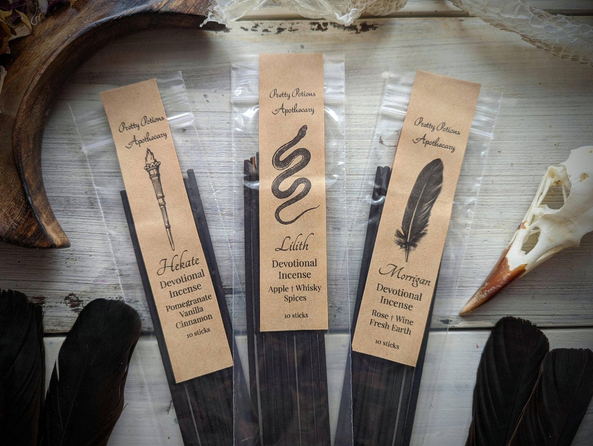 Devotional Incense Sticks - Hekate, Persephone, Lilith, Medusa