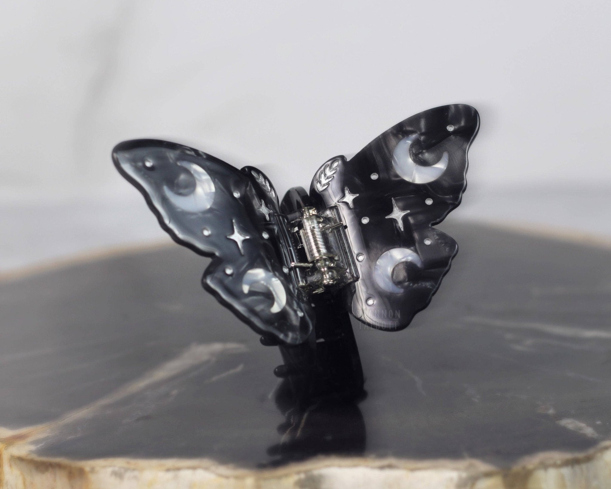 Moon Moth Butterfly Hair Clip