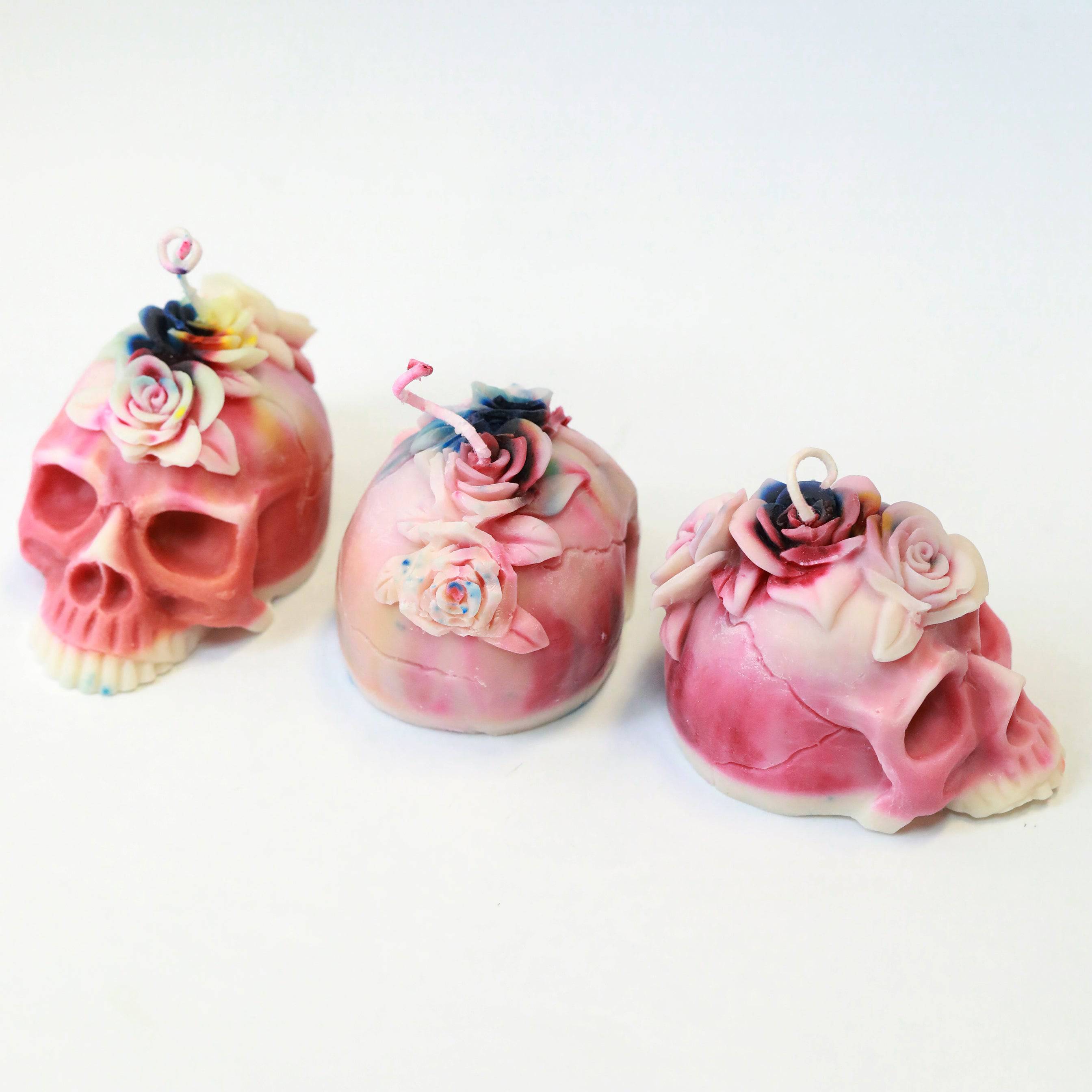 Shinigami Rainbow Skull Candle - The Gilded Witch