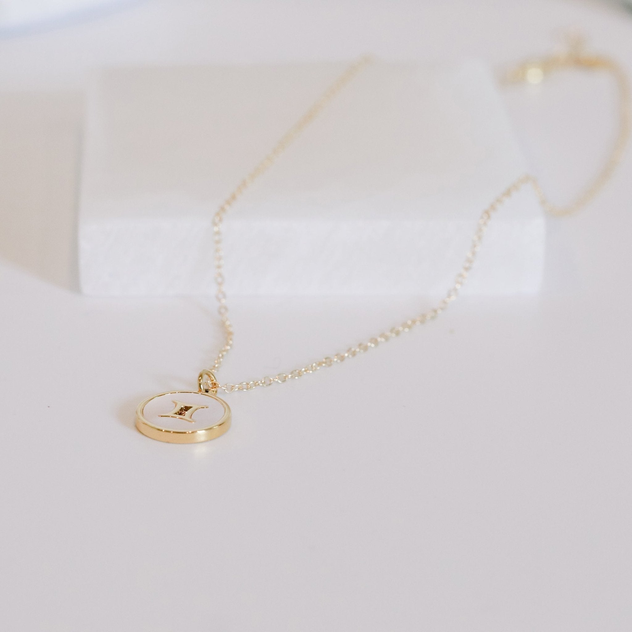 Zodiac Sign Necklace - Mother of Pearl - The Gilded Witch