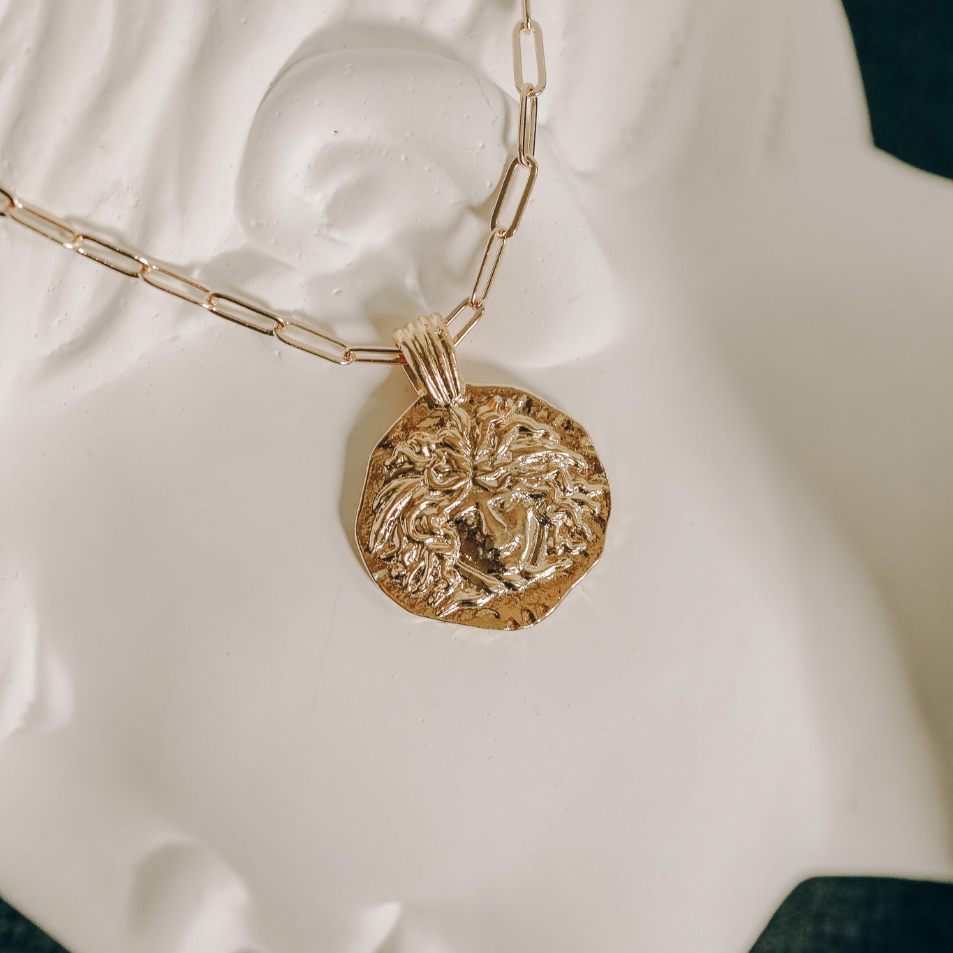Medusa Medallion Necklace The Gilded Witch