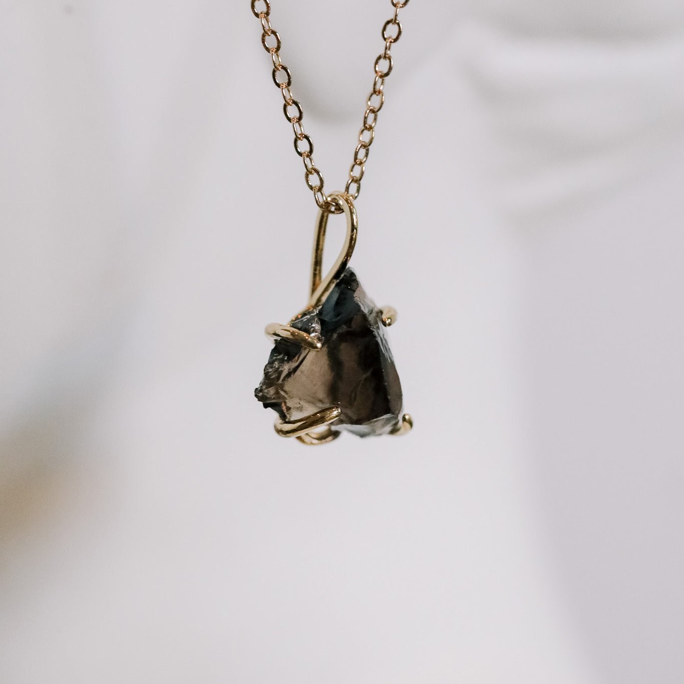 Dark Muse Crystal Necklace - Obsidian & Quartz