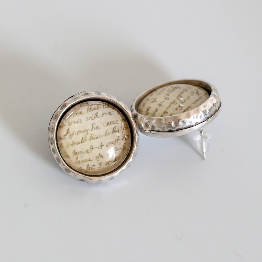 Witch City Cameo Earrings - Silver
