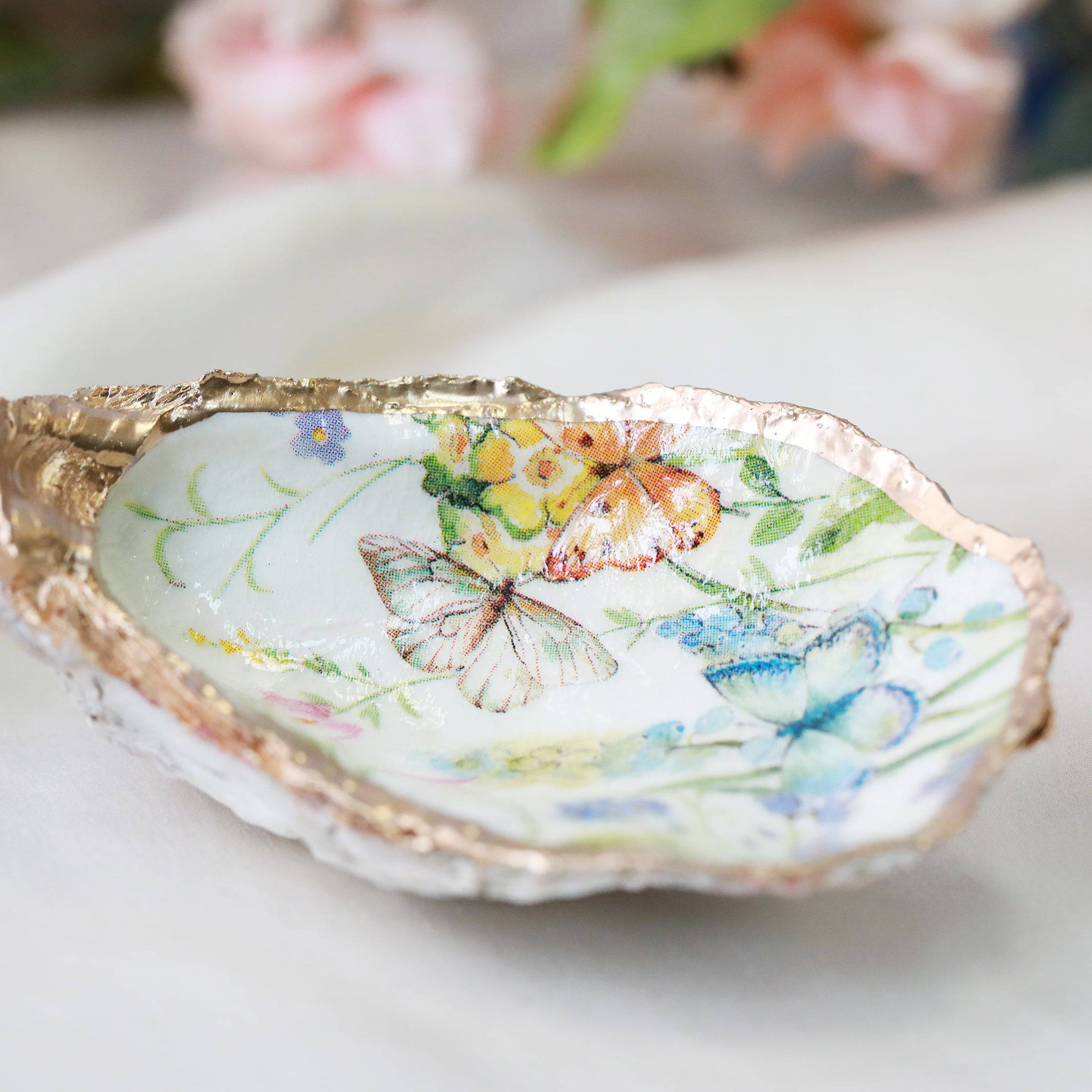 Butterfly Garden Oyster Dish - The Gilded Witch