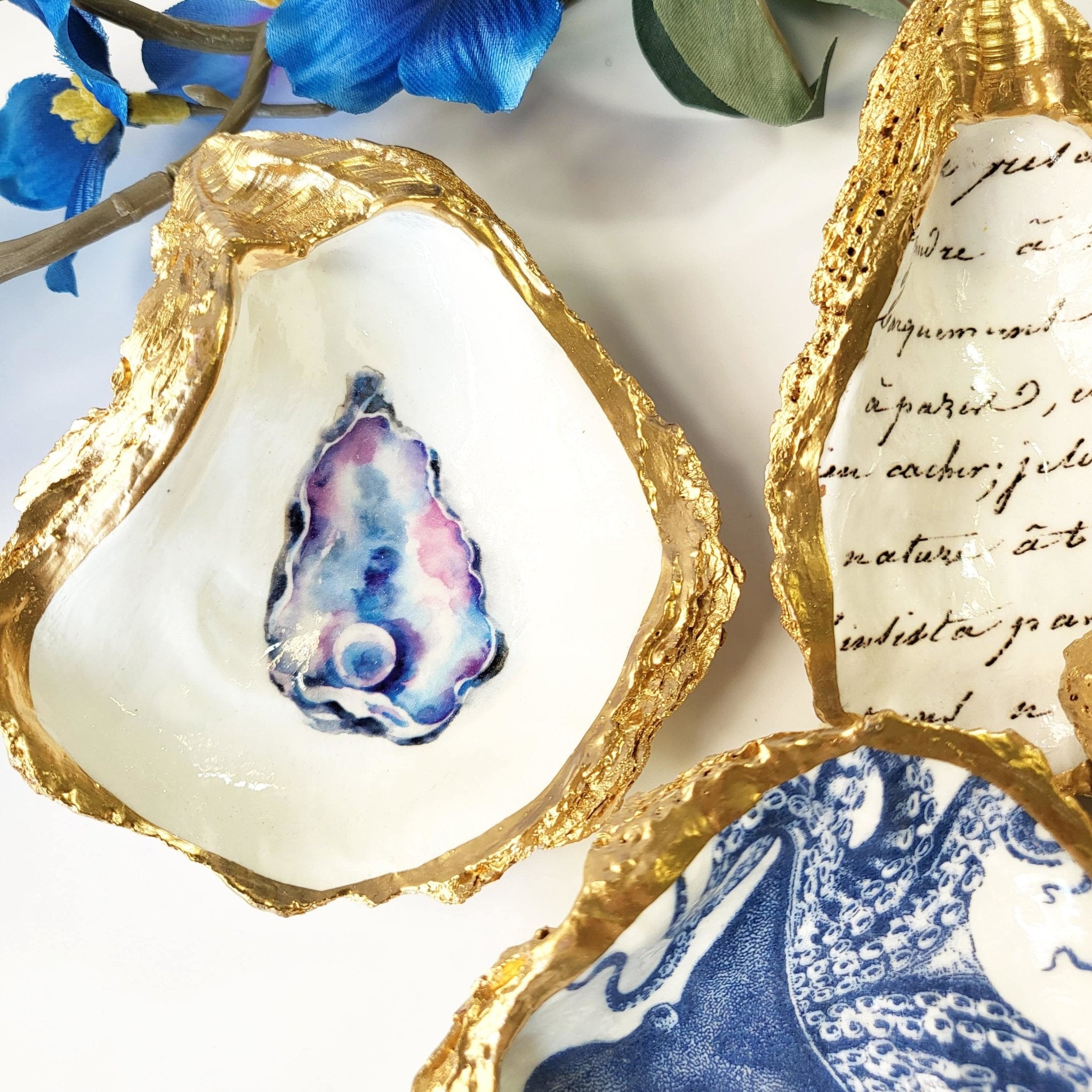 Watercolor Shell Oyster Dish - The Gilded Witch