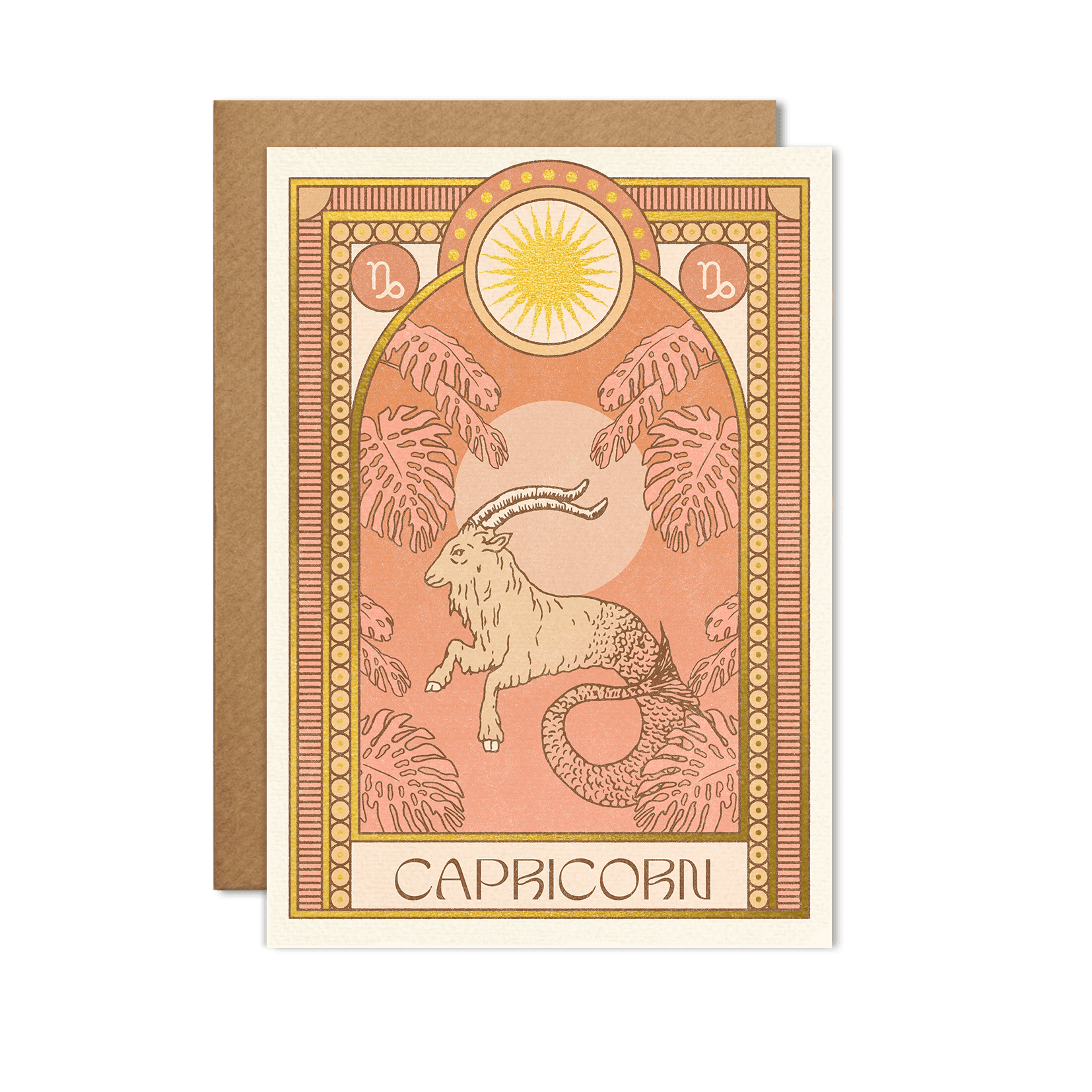 Capricorn Zodiac Card - The Gilded Witch