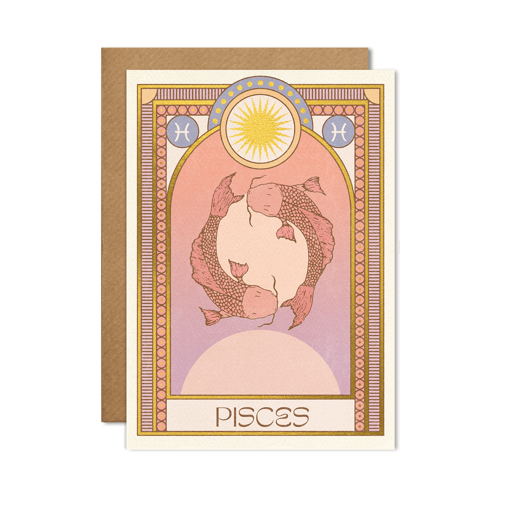 Pisces Zodiac Card - The Gilded Witch