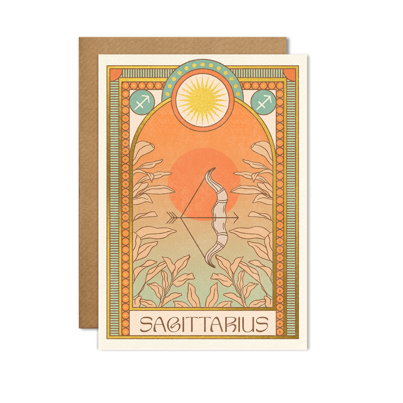 Sagittarius Zodiac Card - The Gilded Witch