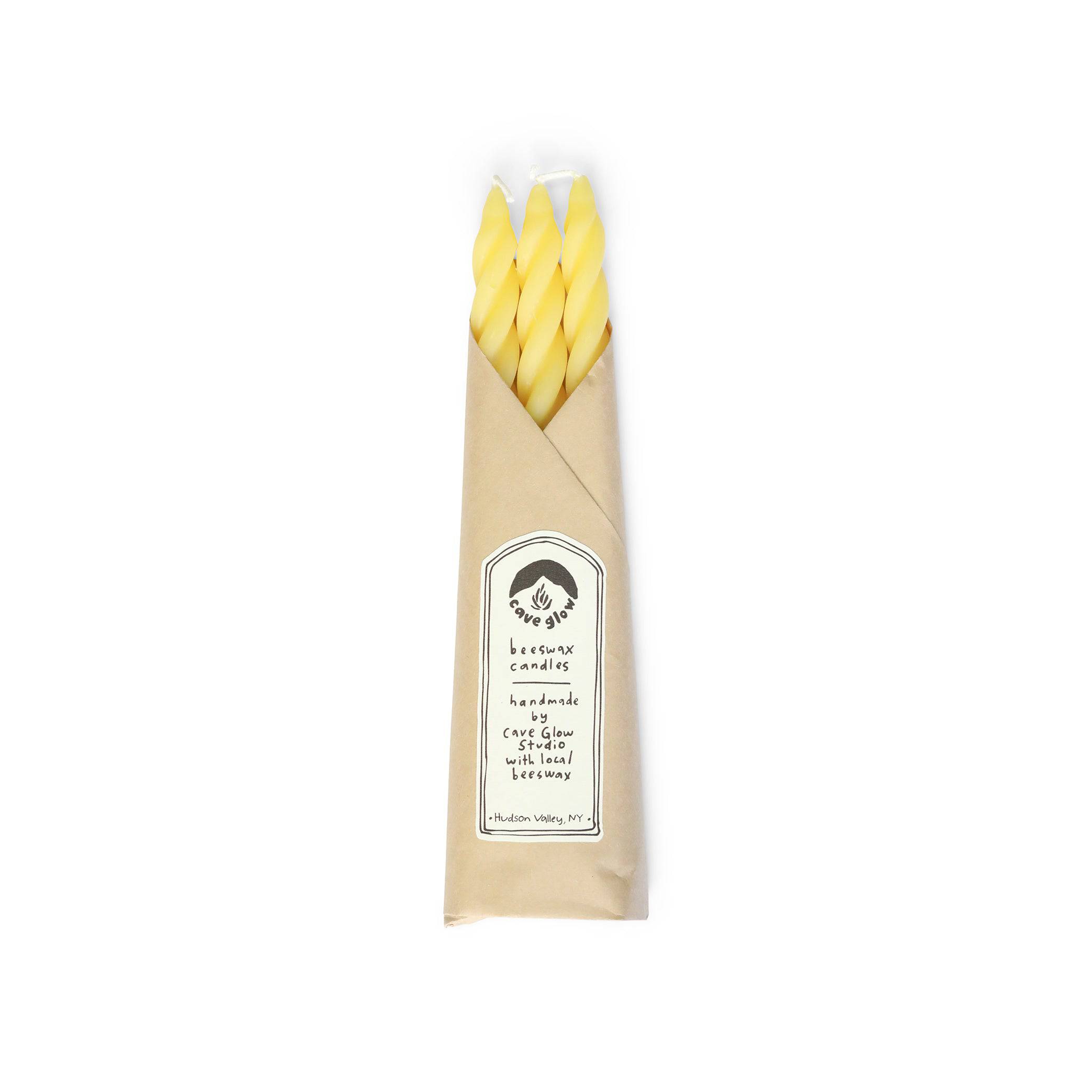 The Pure Beeswax Taper Candle -Set of 3 - The Gilded Witch