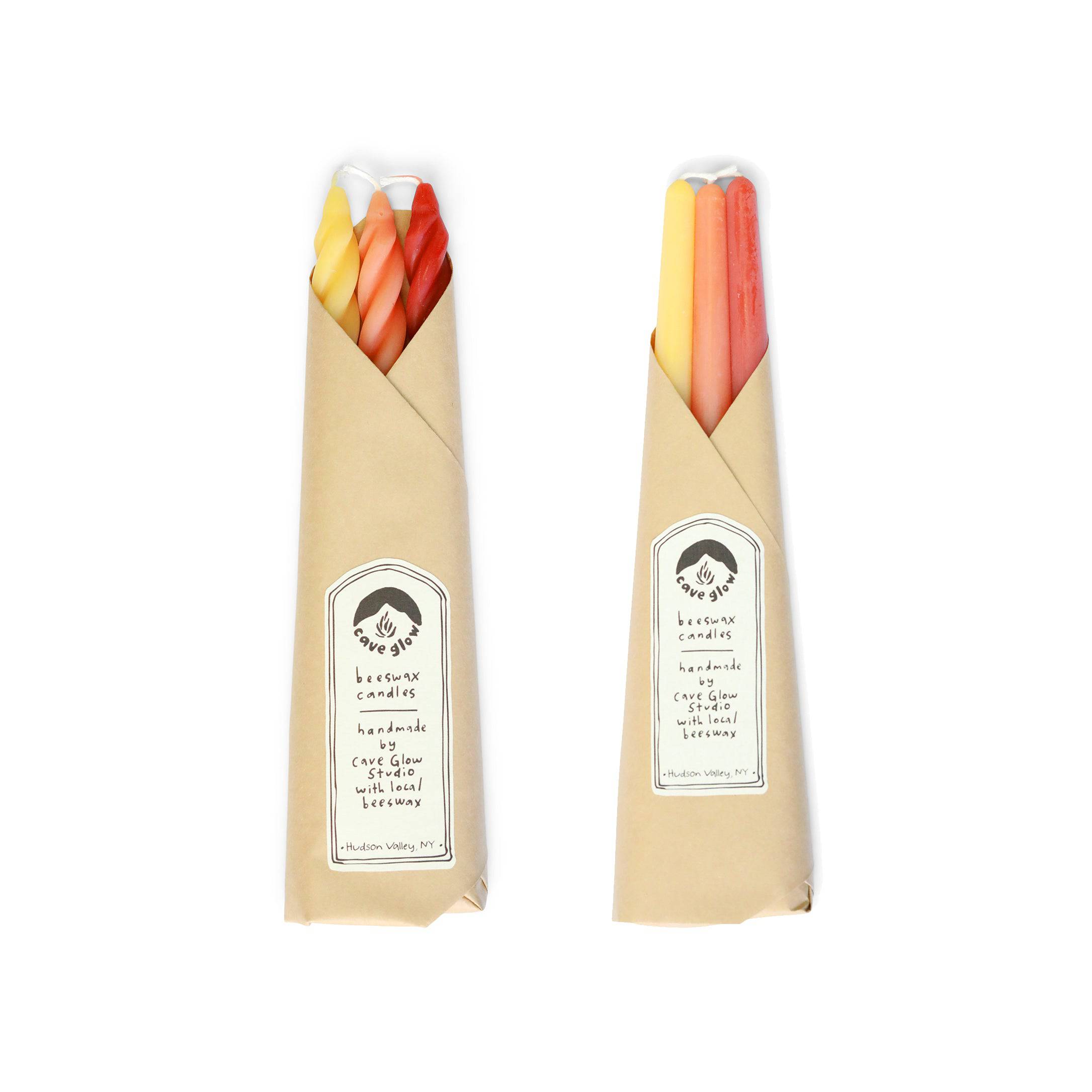 The Sunrise Taper Beeswax Candle -Set of 3 - The Gilded Witch