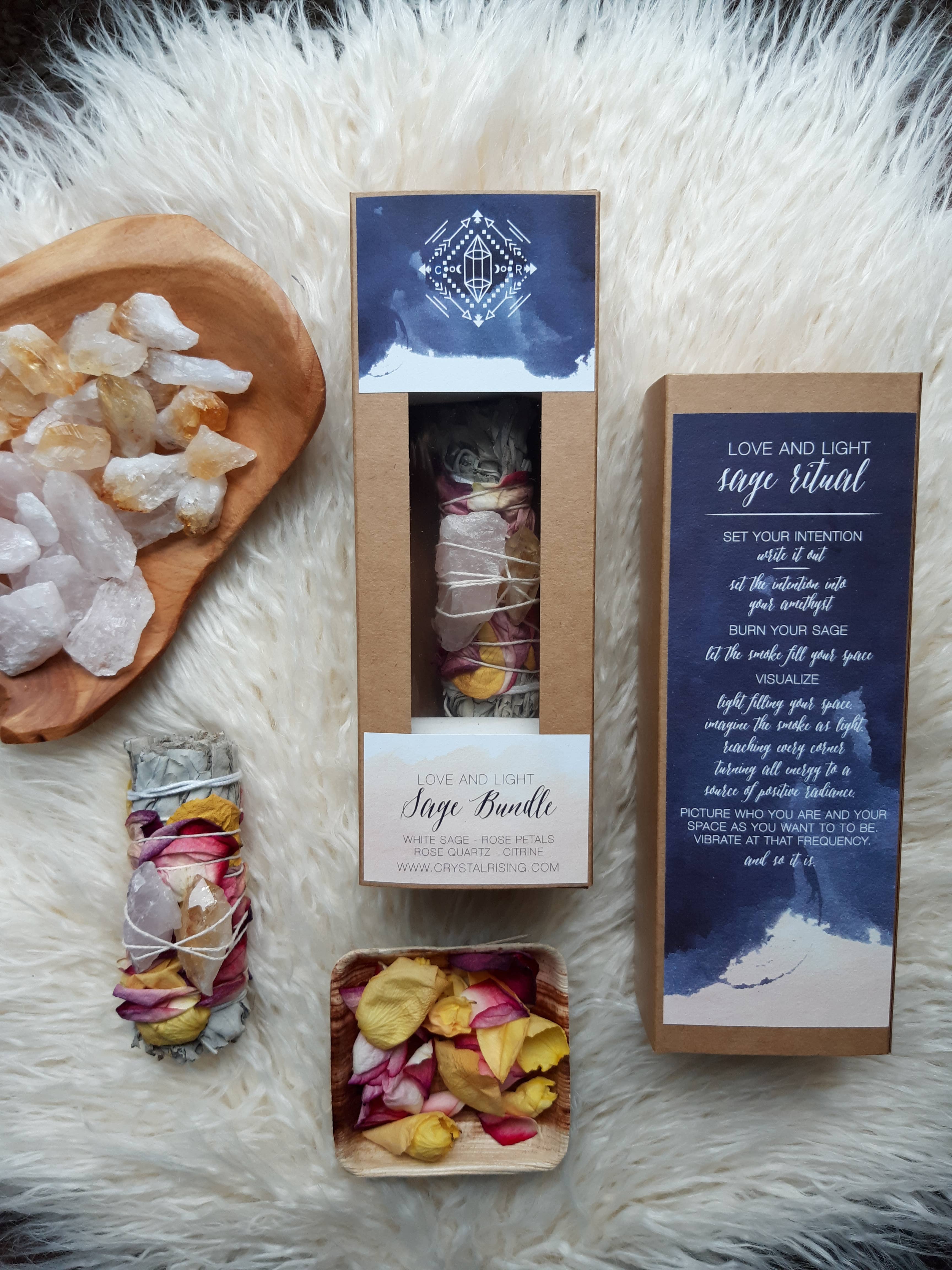 Sage Bundle Gift Set - Love and Light - The Gilded Witch