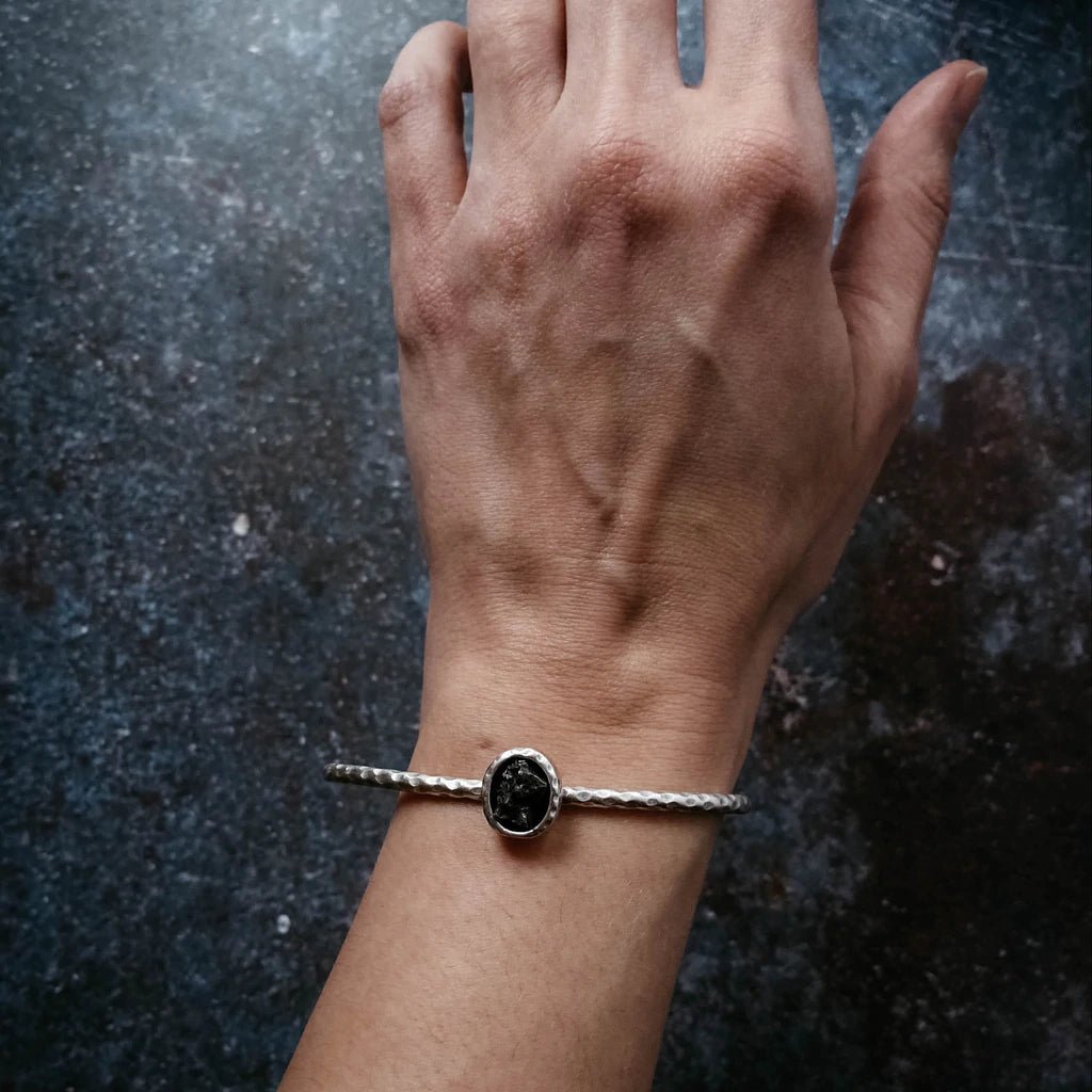 The Tau Cuff Bracelet - Meteorite Jewelry - The Gilded Witch