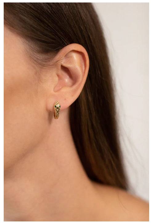 Emerald Serpent Earrings - The Gilded Witch