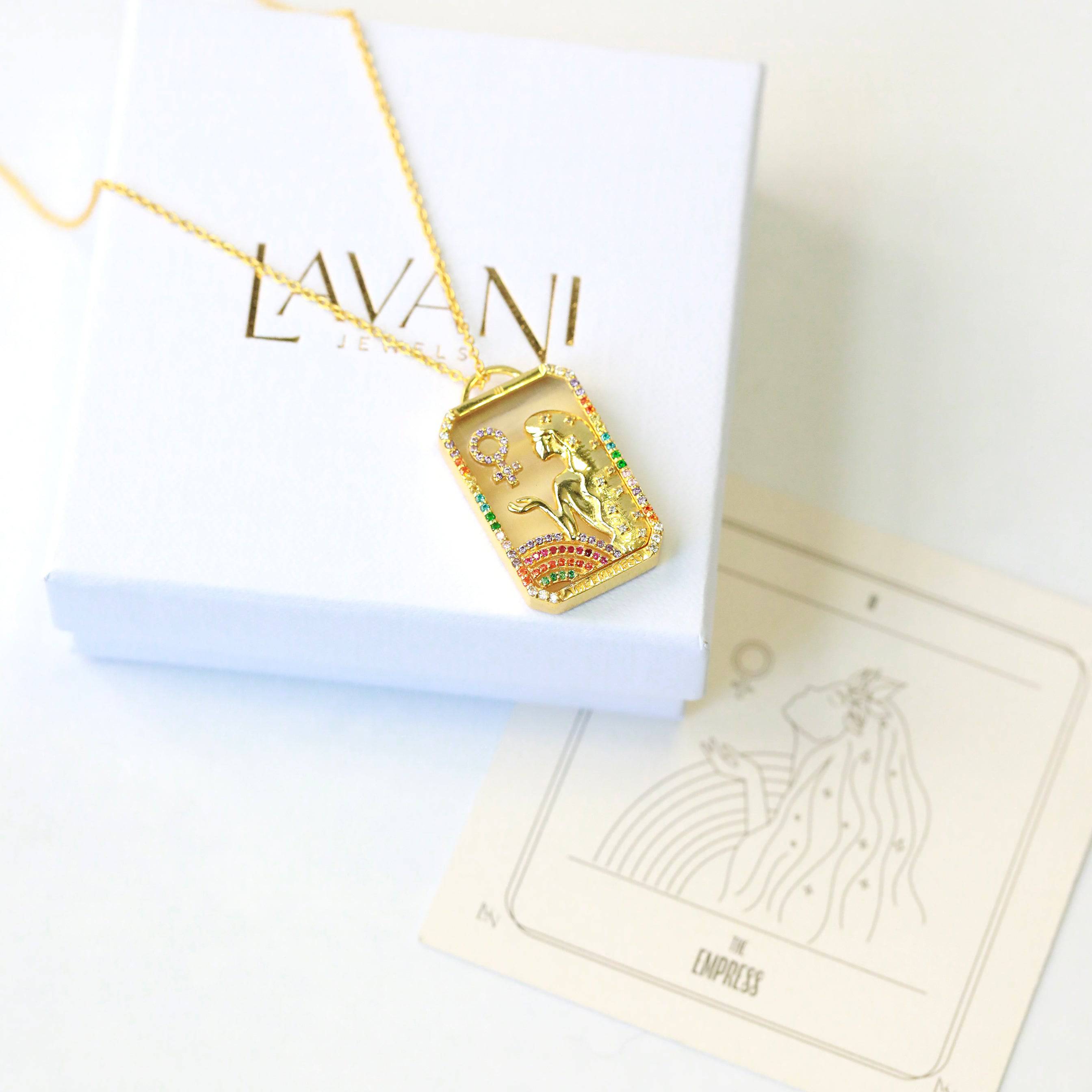 The Empress Tarot Card Pendant Necklace - The Gilded Witch