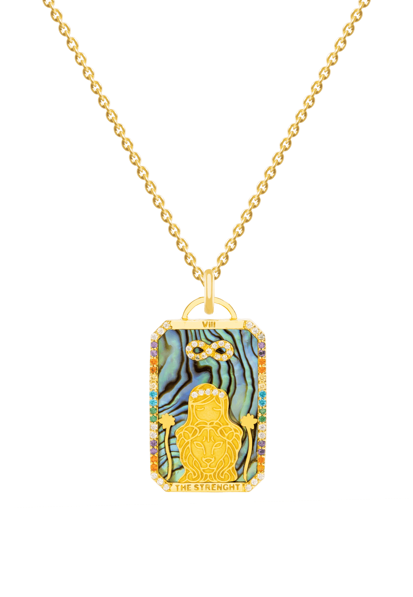 The Strength Tarot Card Pendant Necklace - The Gilded Witch