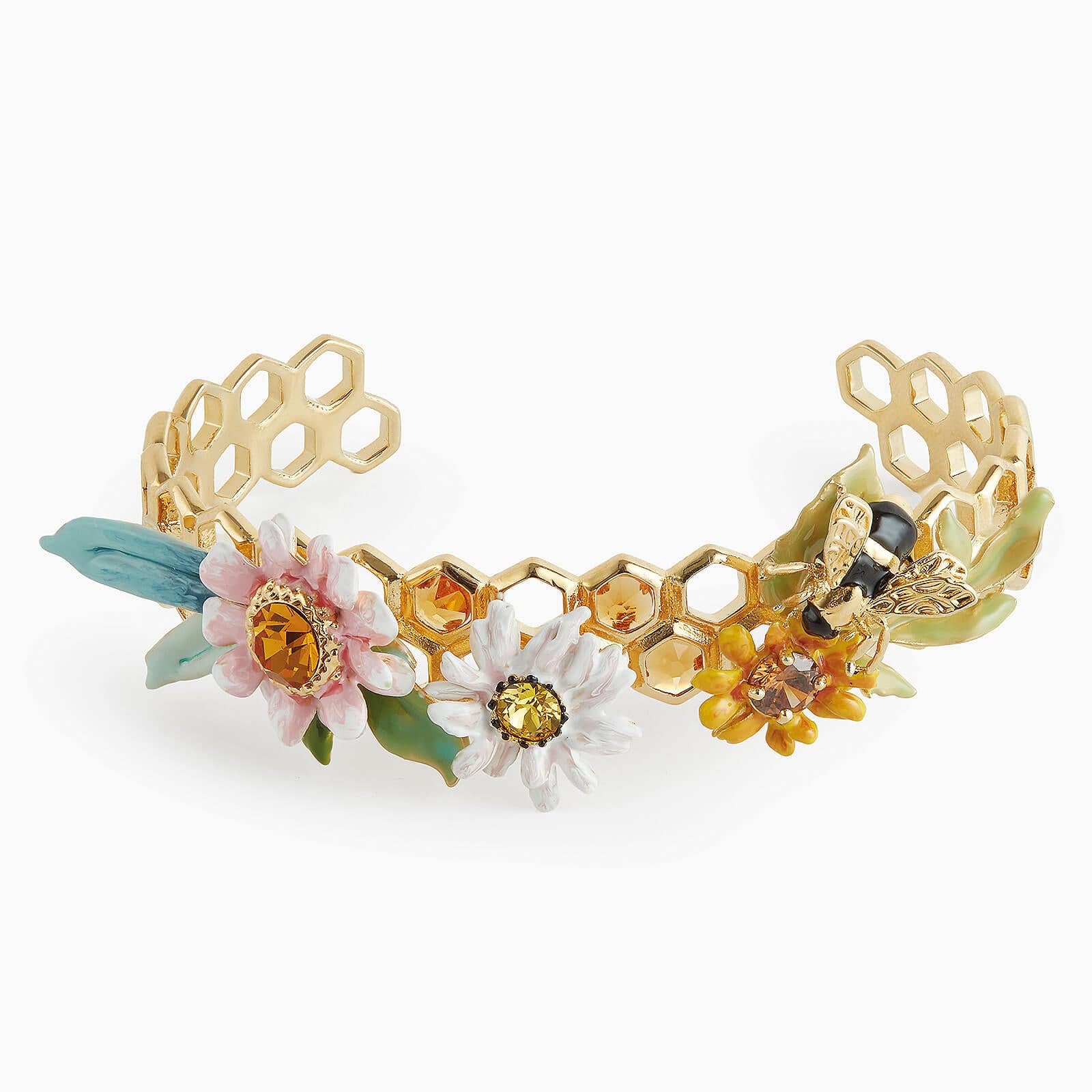 Floral Honeycomb Bracelet - The Gilded Witch