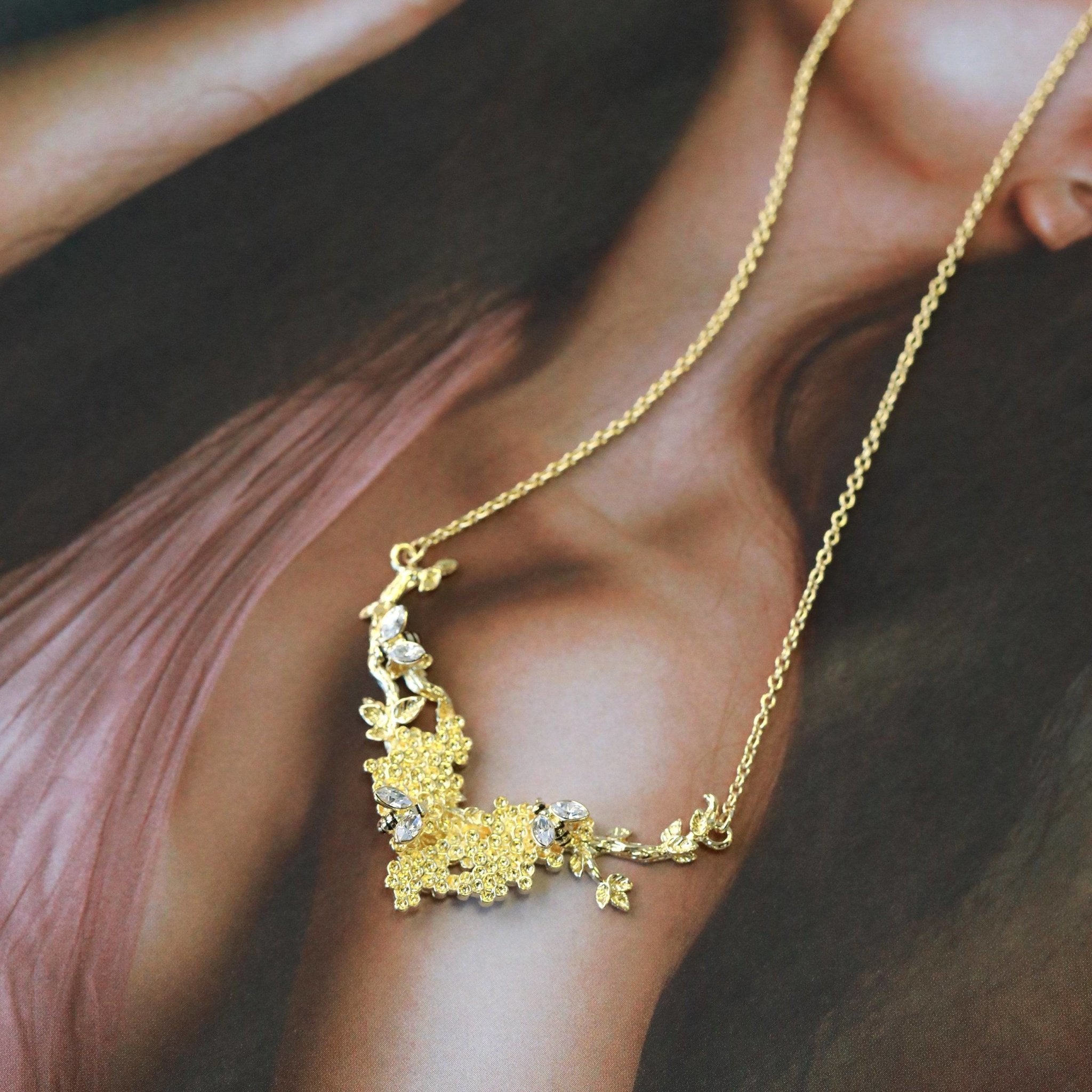 Golden Honeycomb Necklace - The Gilded Witch