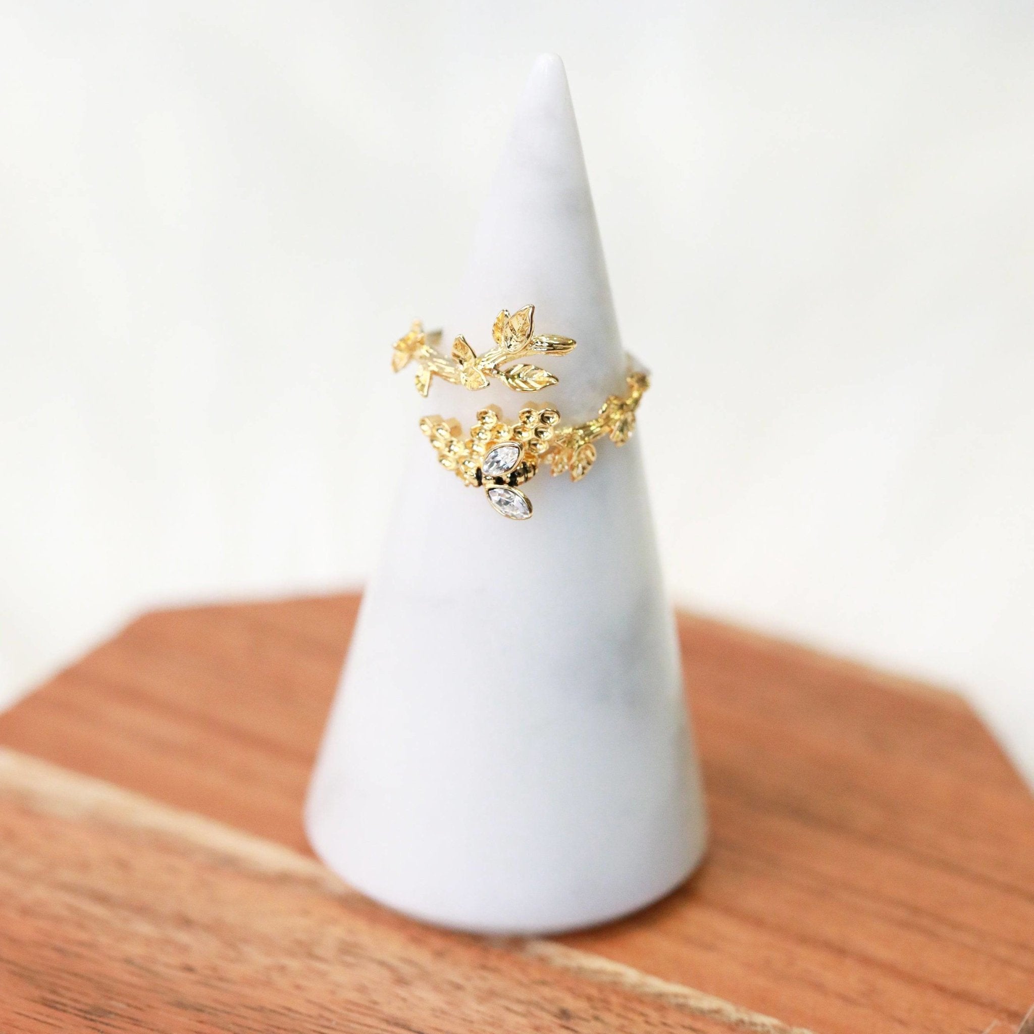 Golden Honeycomb Ring - The Gilded Witch