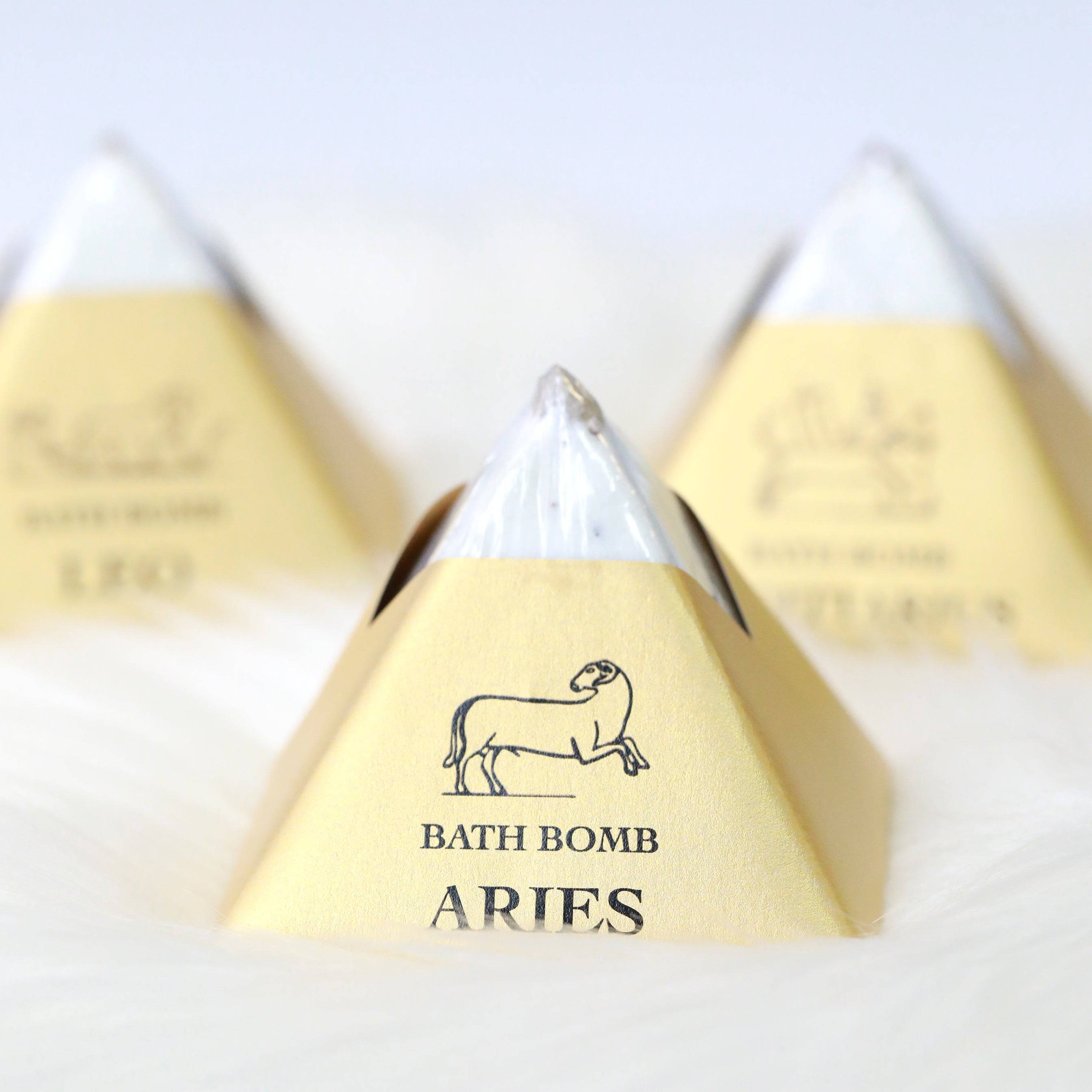 Aries Zodiac Sign Pyramid Bath Bomb - The Gilded Witch