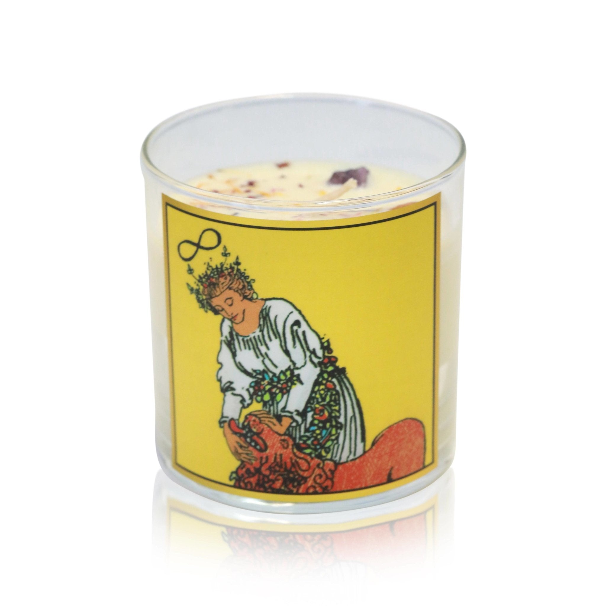 Strength Tarot Card Candle - The Gilded Witch