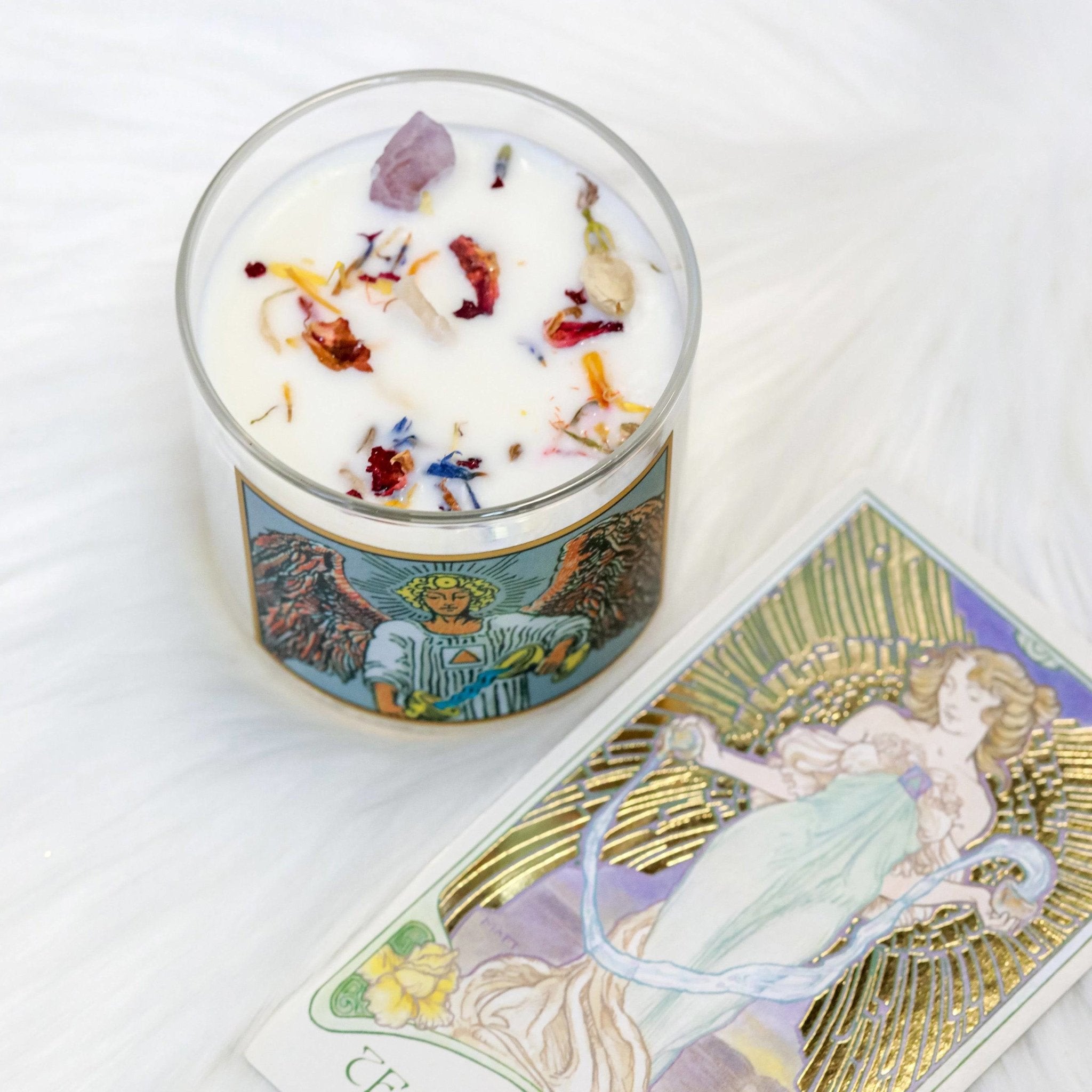 Temperance Tarot Card Candle - The Gilded Witch