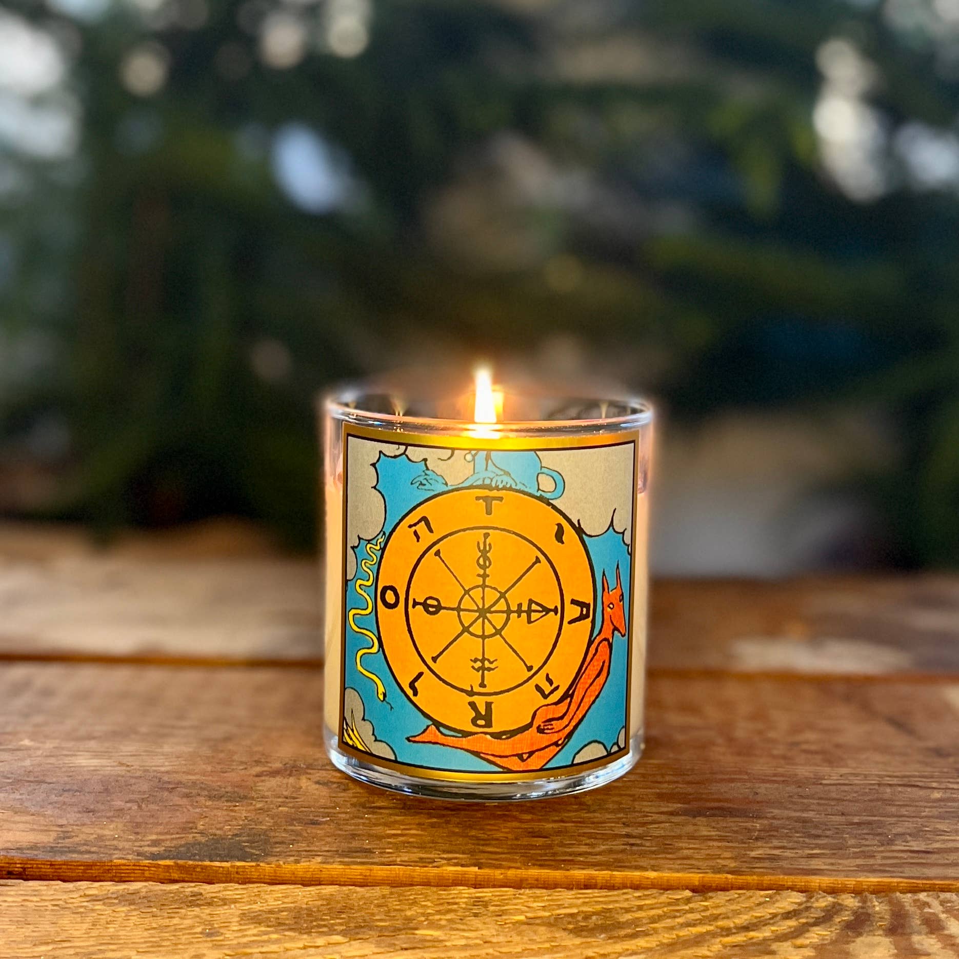 Wheel of Fortune Tarot Candle - The Gilded Witch