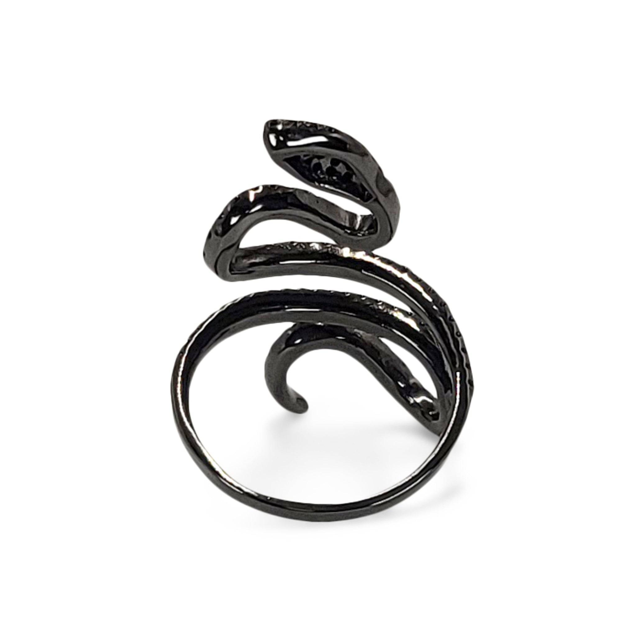 Enchanted Snake Ring - Rhodium - The Gilded Witch