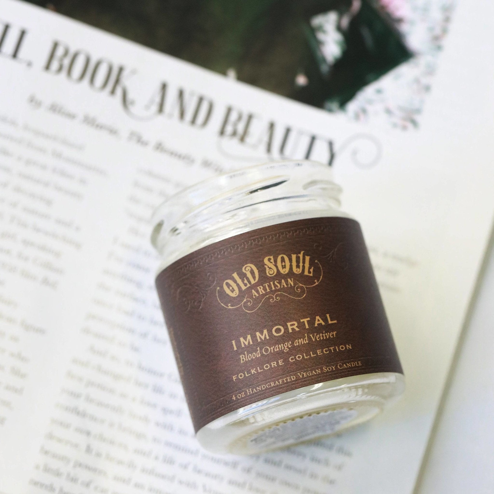 Immortal Candle - Blood Orange & Vetiver - The Gilded Witch